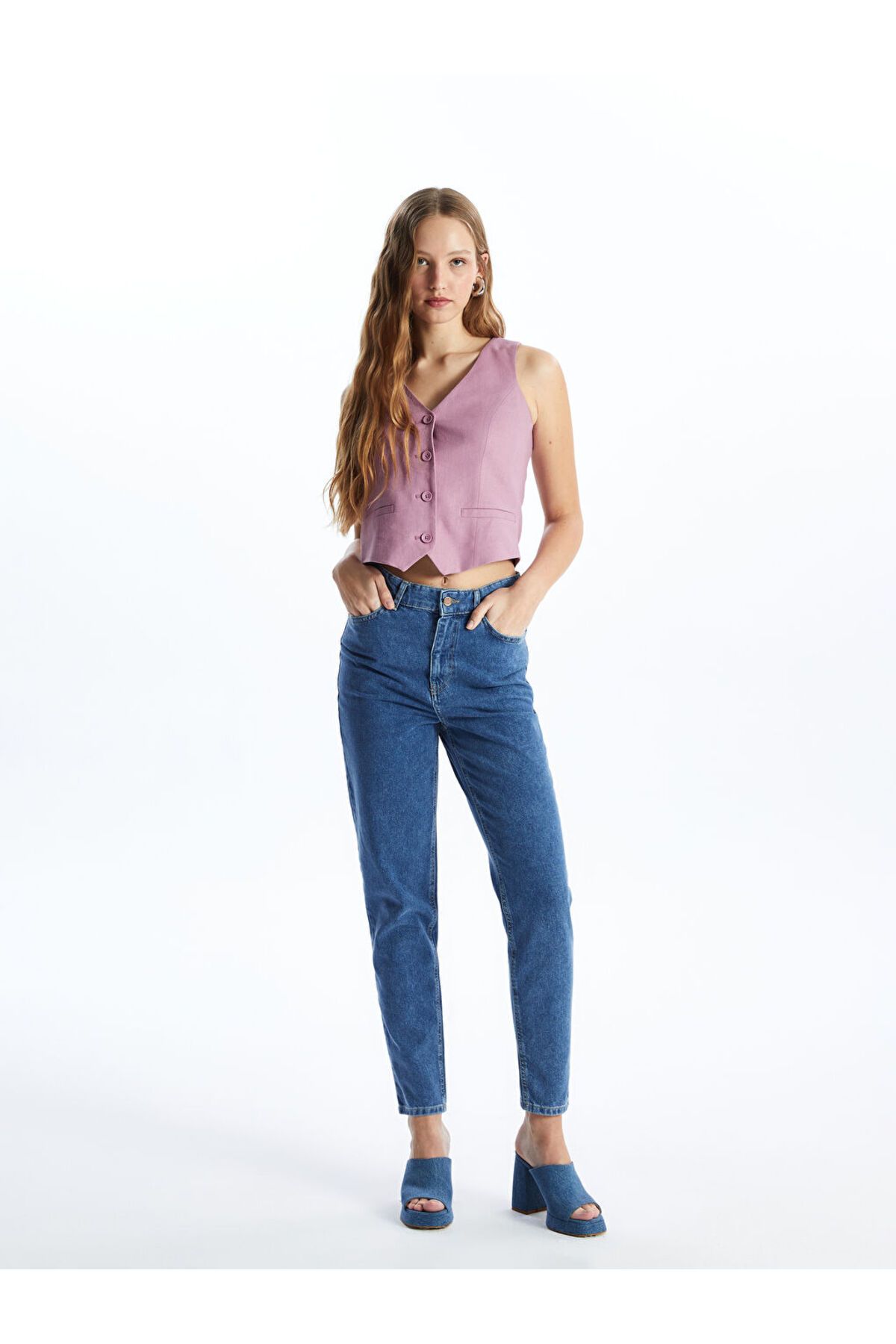 LC Waikiki Mom Fit Kadın Jean Pantolon