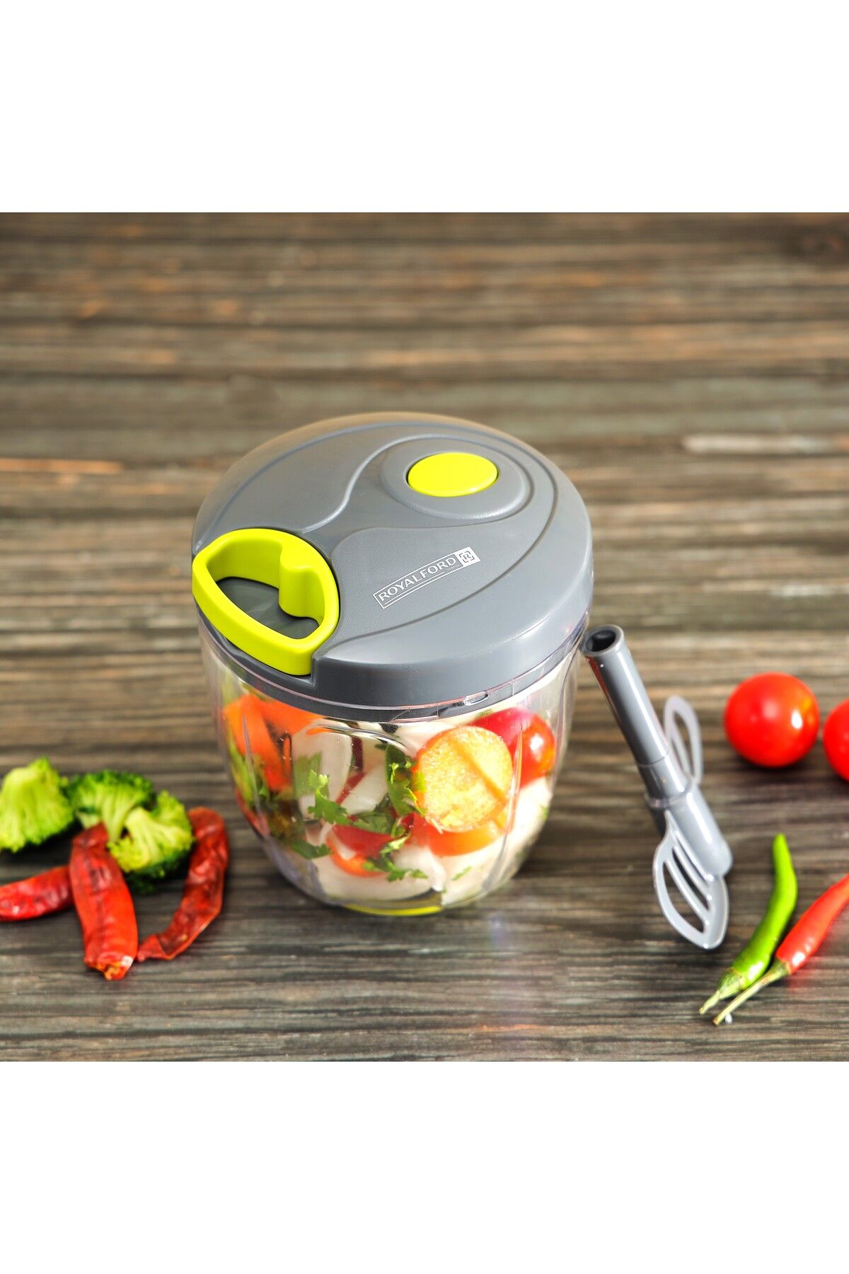 ROYALFORD-900ml Multipurpose Pull Chopper with a Paddle Attachment 1