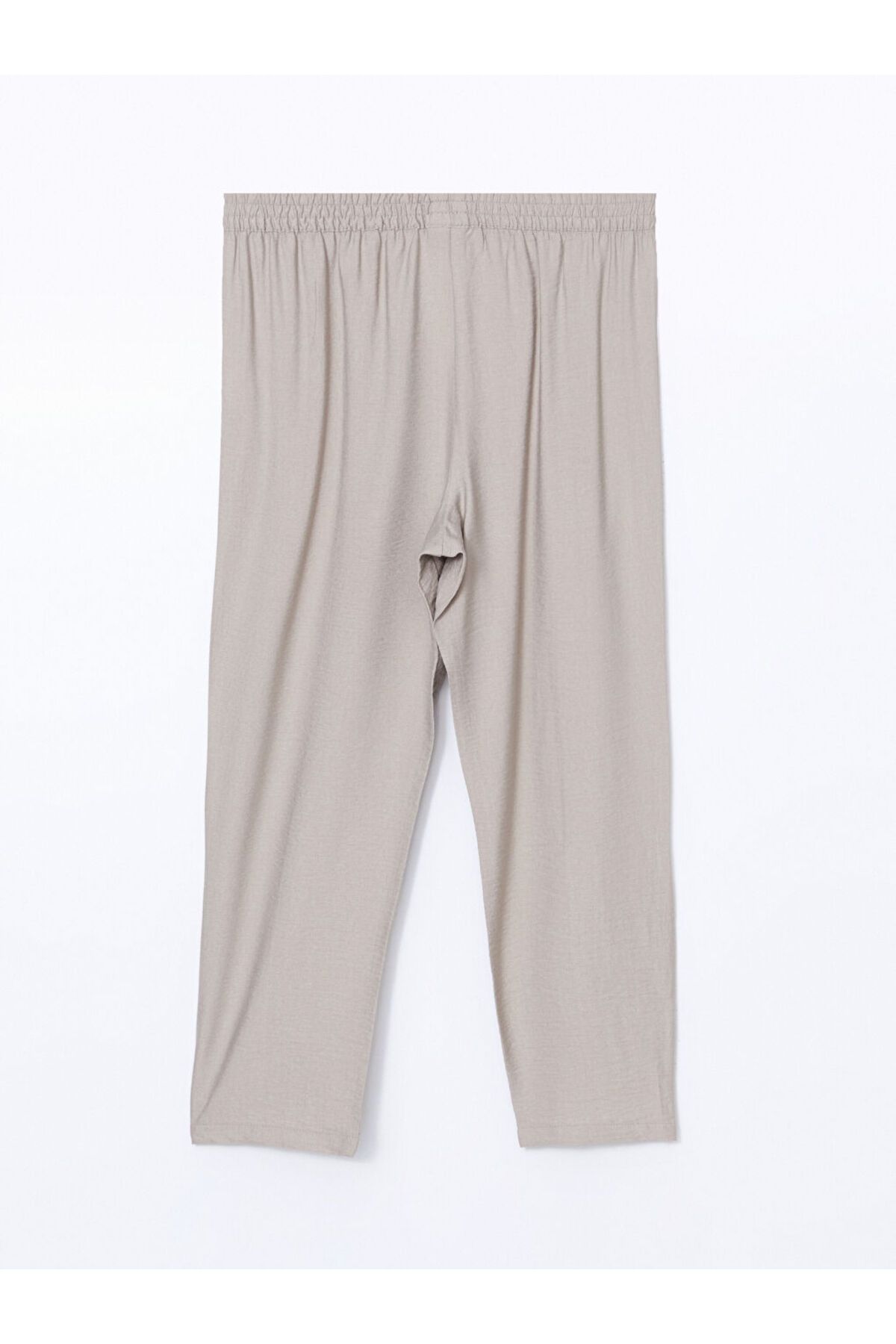 LC Waikiki-Pantaloni de damă cu aspect de in cu talie elastică 6