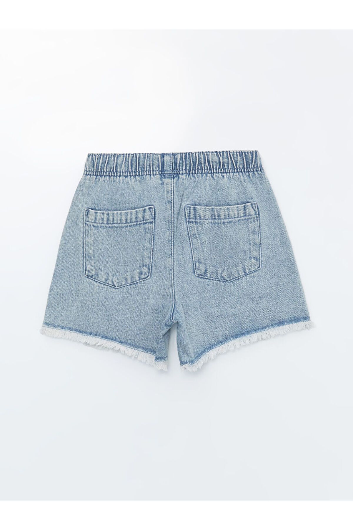 LC Waikiki-Lcw Girls' Jean Shorts with Elastic Waist 2