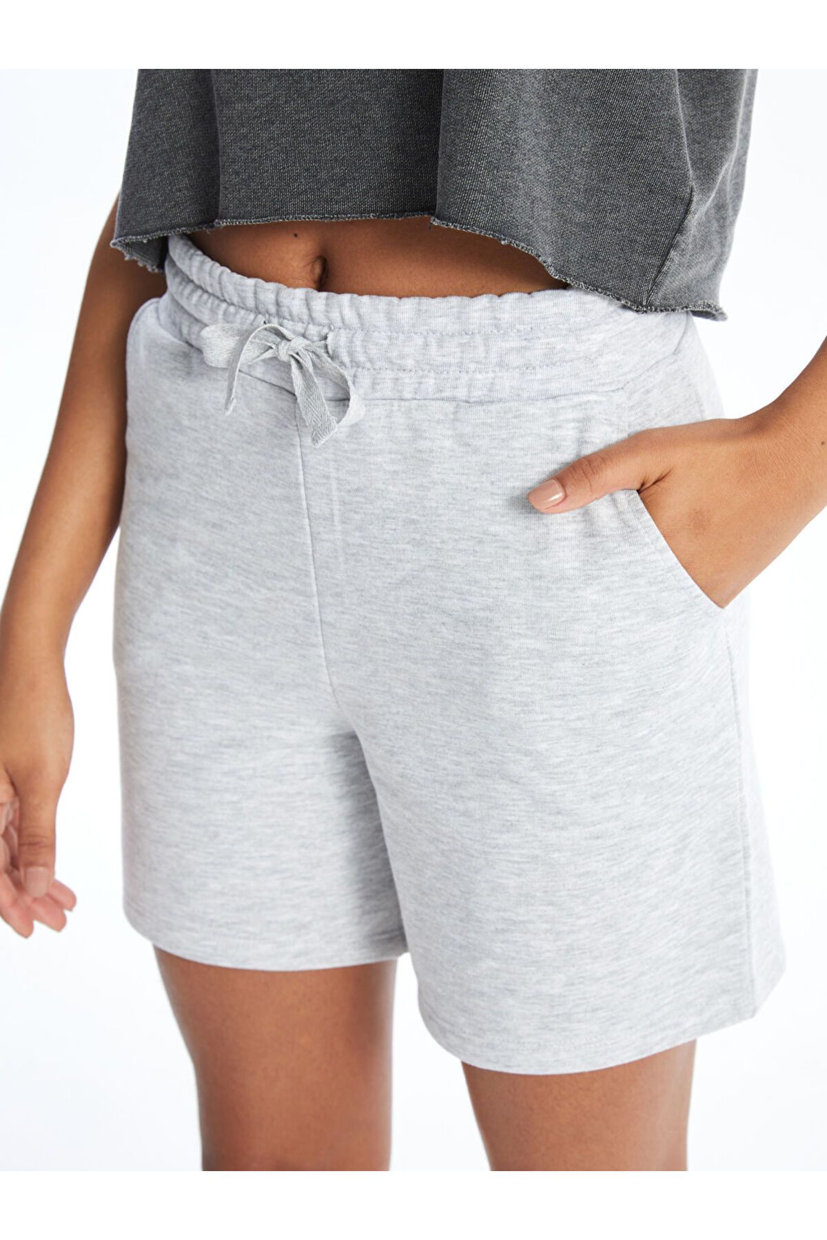 LC Waikiki Yeni Sezon Kadin Beli Lastikli Duz Sort - S4N286Z8