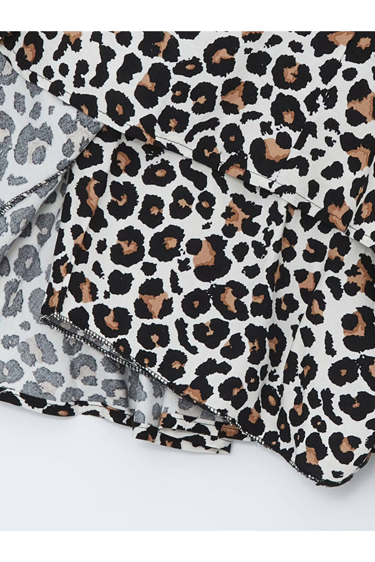 LC Waikiki-Slim Fit Leopard Patterned Women's Skirt with Shorts 6