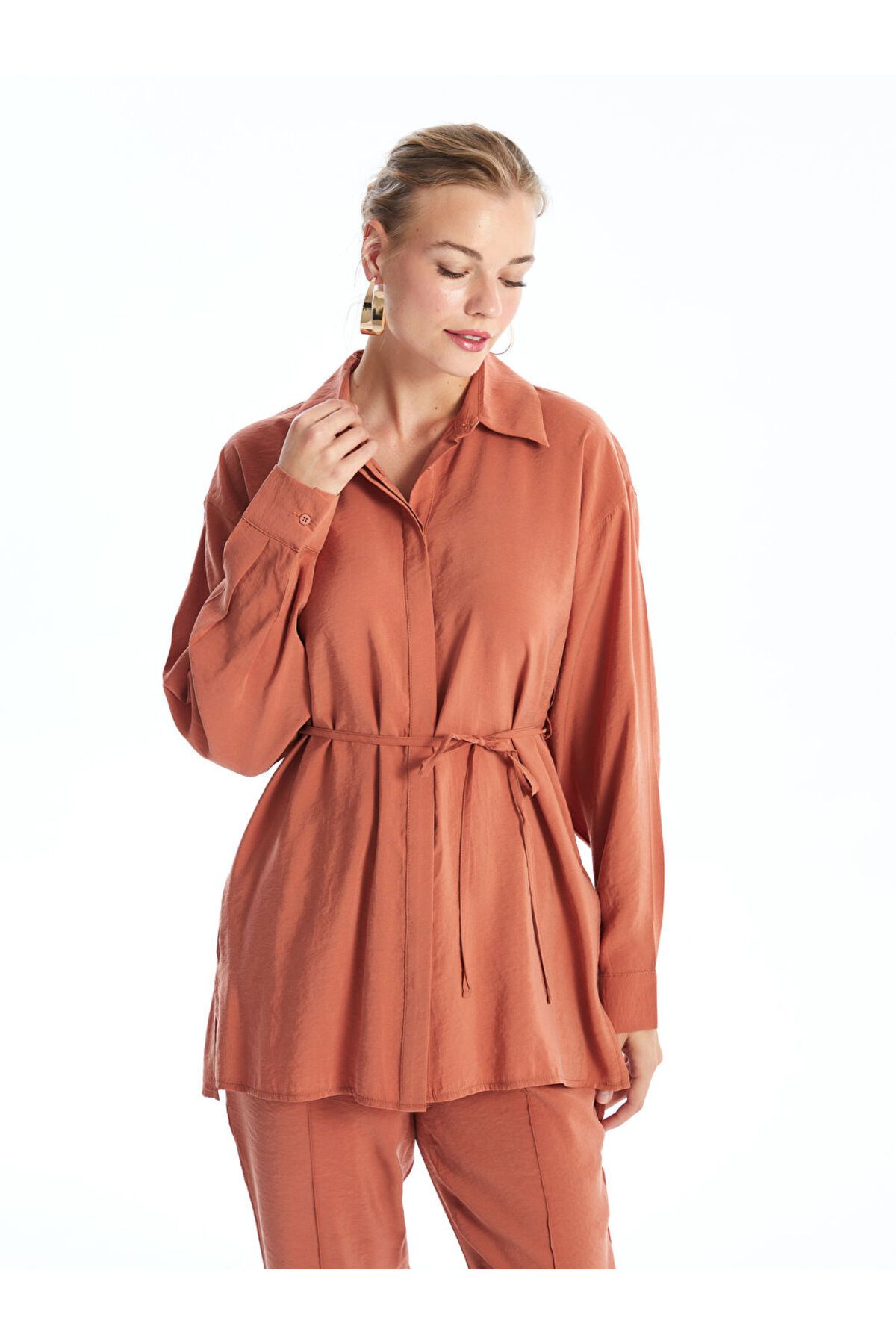 LC Waikiki Düz Oversize Kadın Gömlek Tunik
