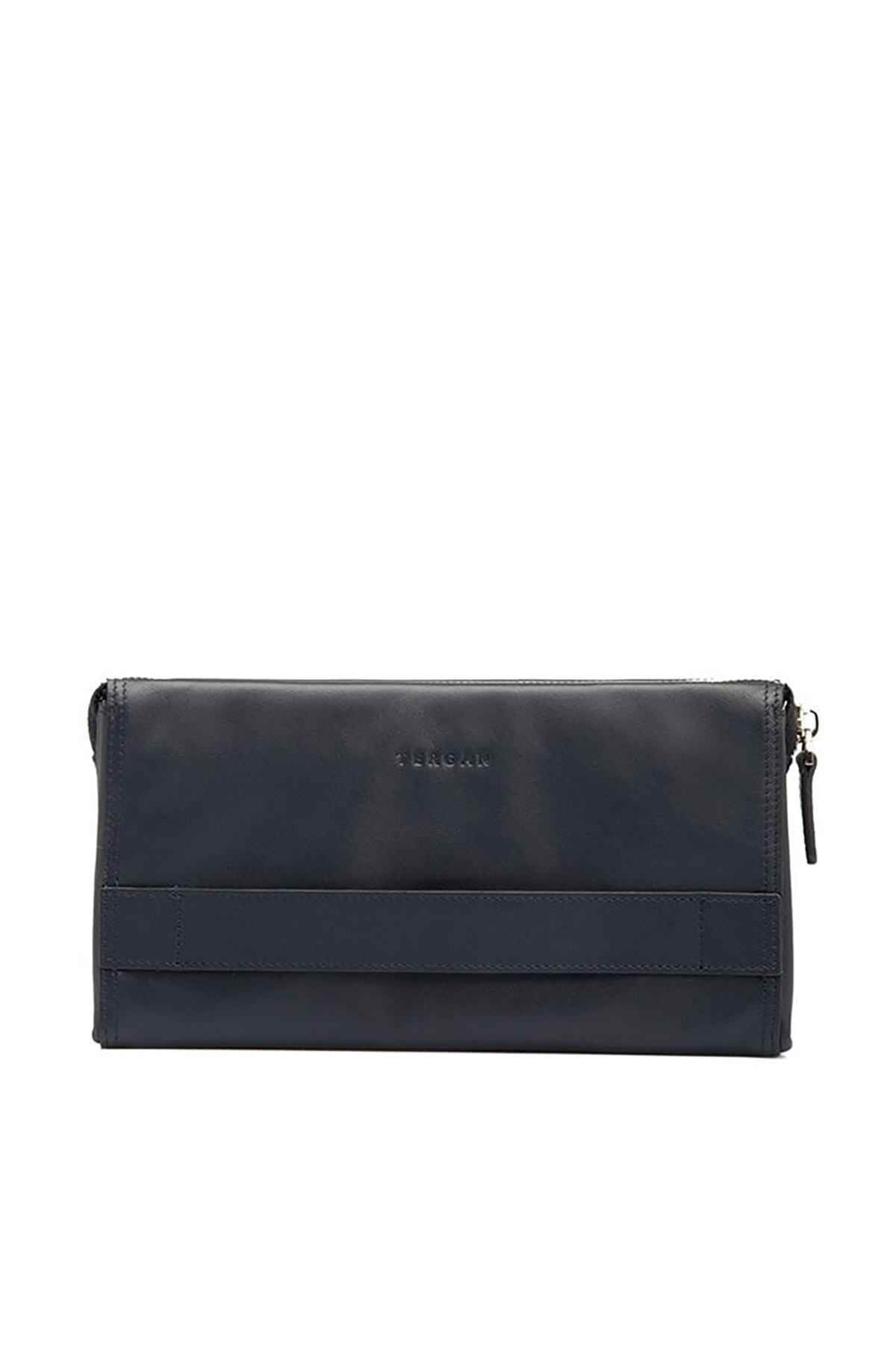 Tergan-Navy Blue Leather Men's Bag 01604m80 4