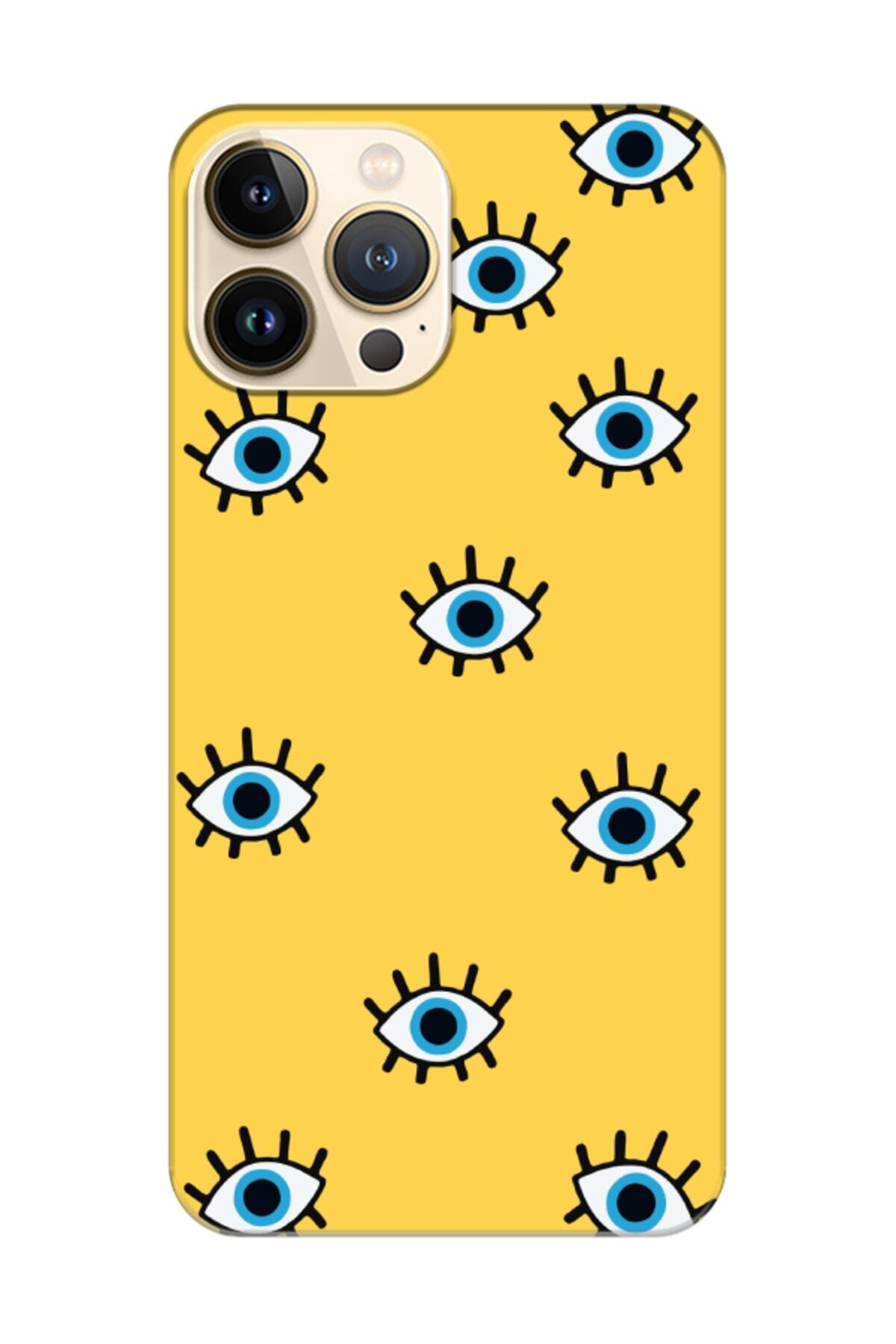 iPhone 13 Pro Max Evil Eye Yellow Phone Case