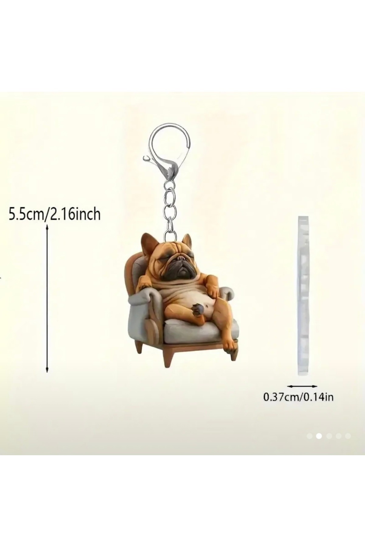 Animalovers-Rearview Mirror and Acrylic Water Ornament While Switching with Conical Smurf Dog Design 2