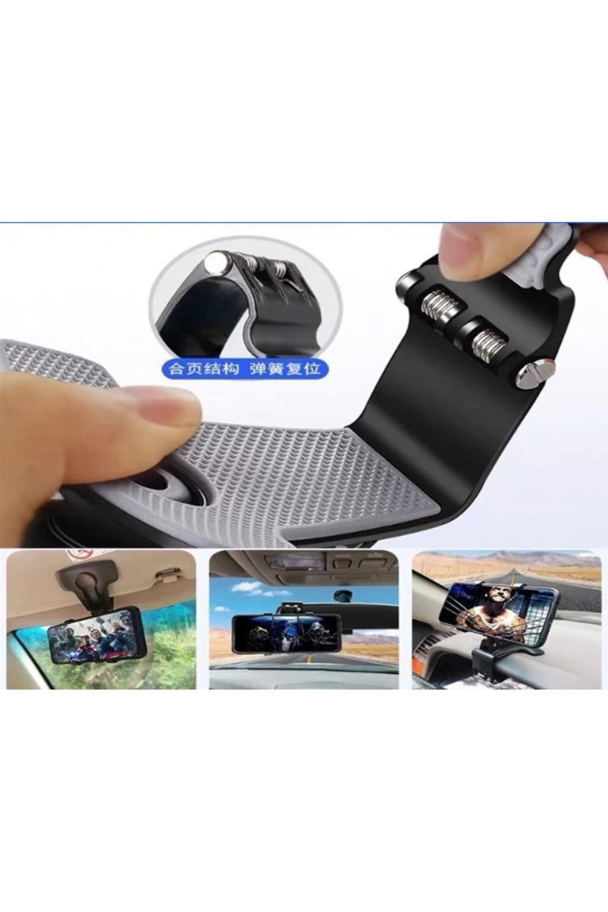 Mulvix Mullkrg Krg01 Pratik Araba Gösterge Üstüne Takılan 360 Oynar Başlıklı Telefon Tutucu (Muul)