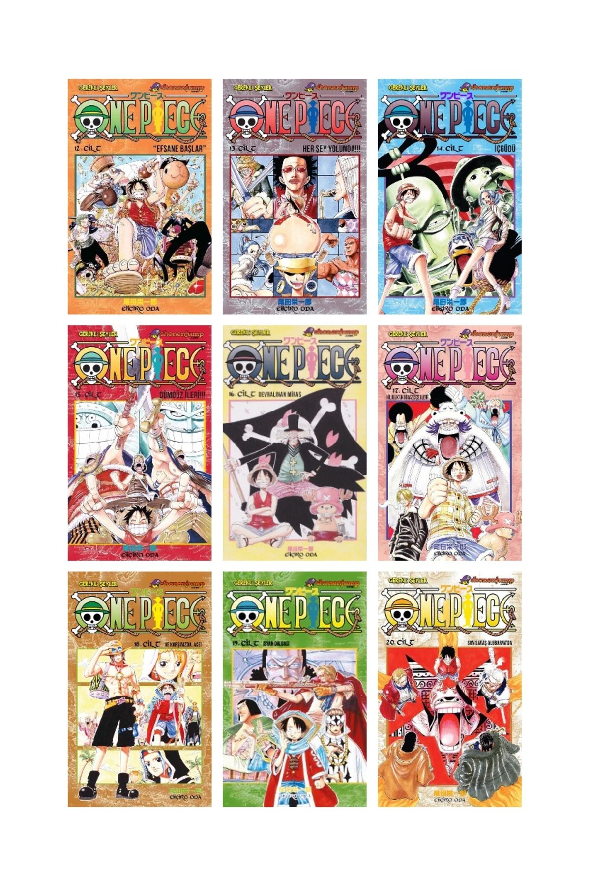 Gerekli Şeyler Yayıncılık One Piece 12-13-14-15-16-17-18-19-20 Manga Seti (9 KİTAP)