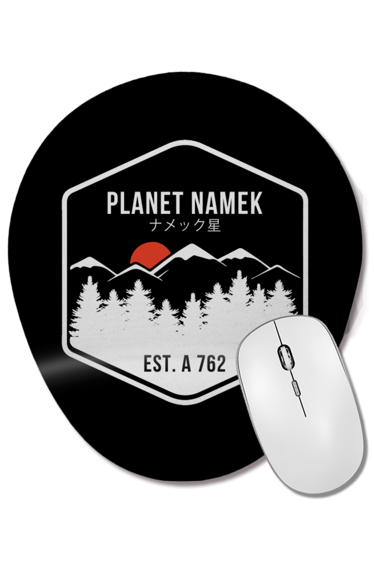BASKI DÜNYASI-Dragon Ball Z Planet Namek Mountain Range Oval Mouse Pad with Wrist Support 1