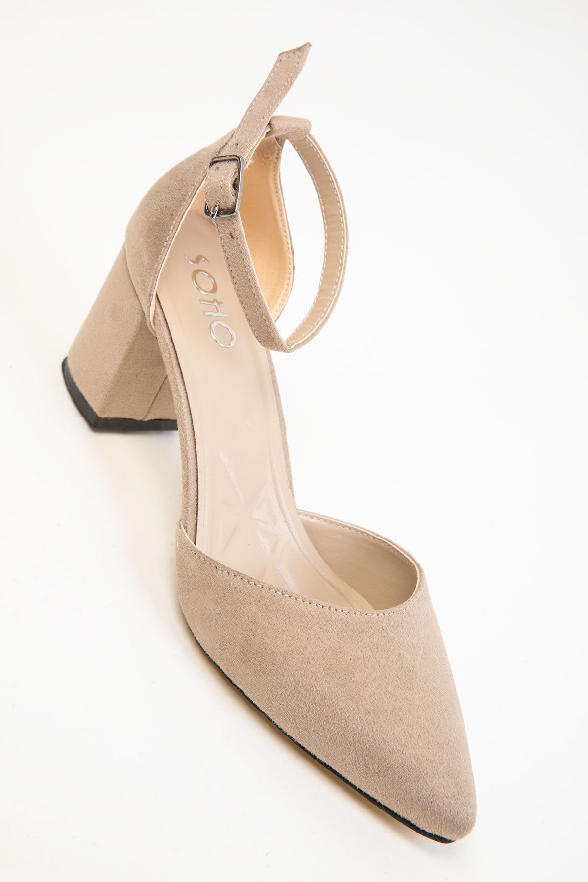 SOHO-Klassische Damenschuhe mit Absatz aus Wildleder in Nude 16823 3