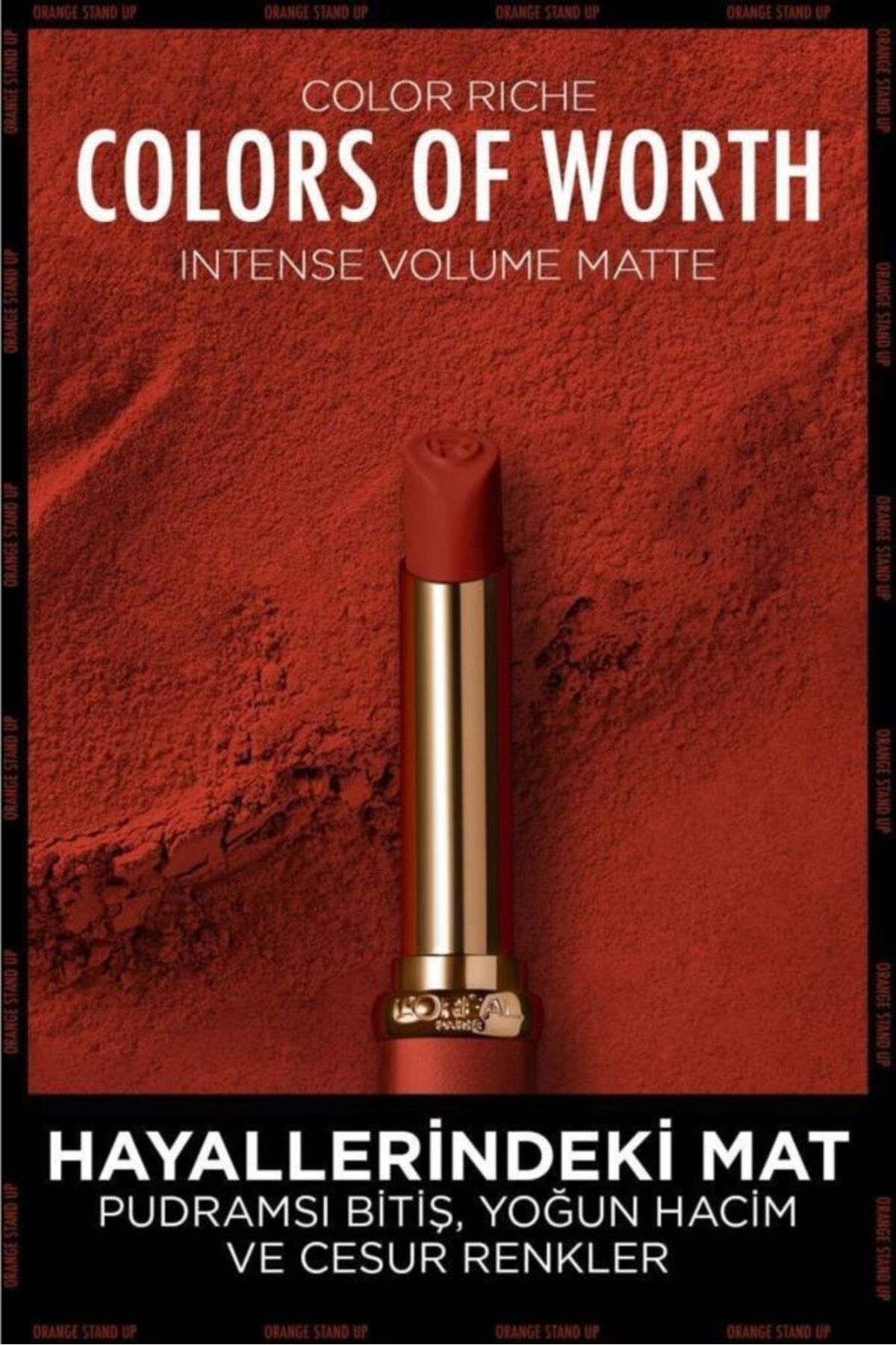 رژ لب مات حجم دهنده Color Riche Intense - استند آپ نارنجی 200 L'Oreal Paris