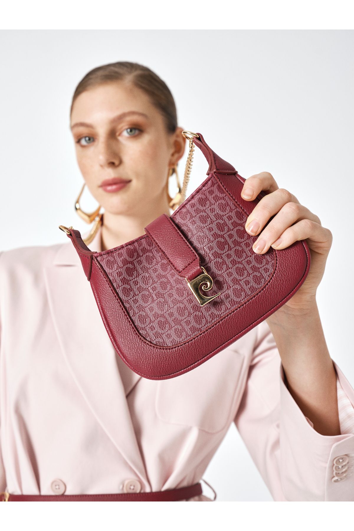 Pierre Cardin-Γυναικεία τσάντα ώμου Cherry 05PO25Y2010 2