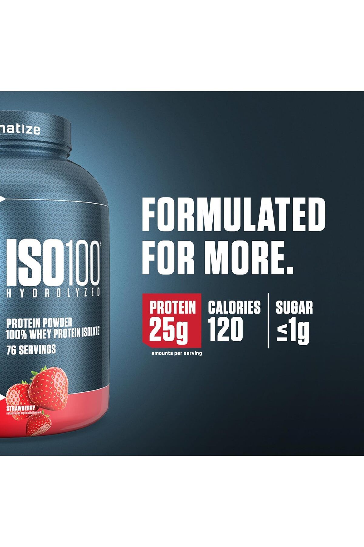 Dymatize-ISO 100 Hydrolyzed whey protein isolate, Strawberry, 5 LB 12