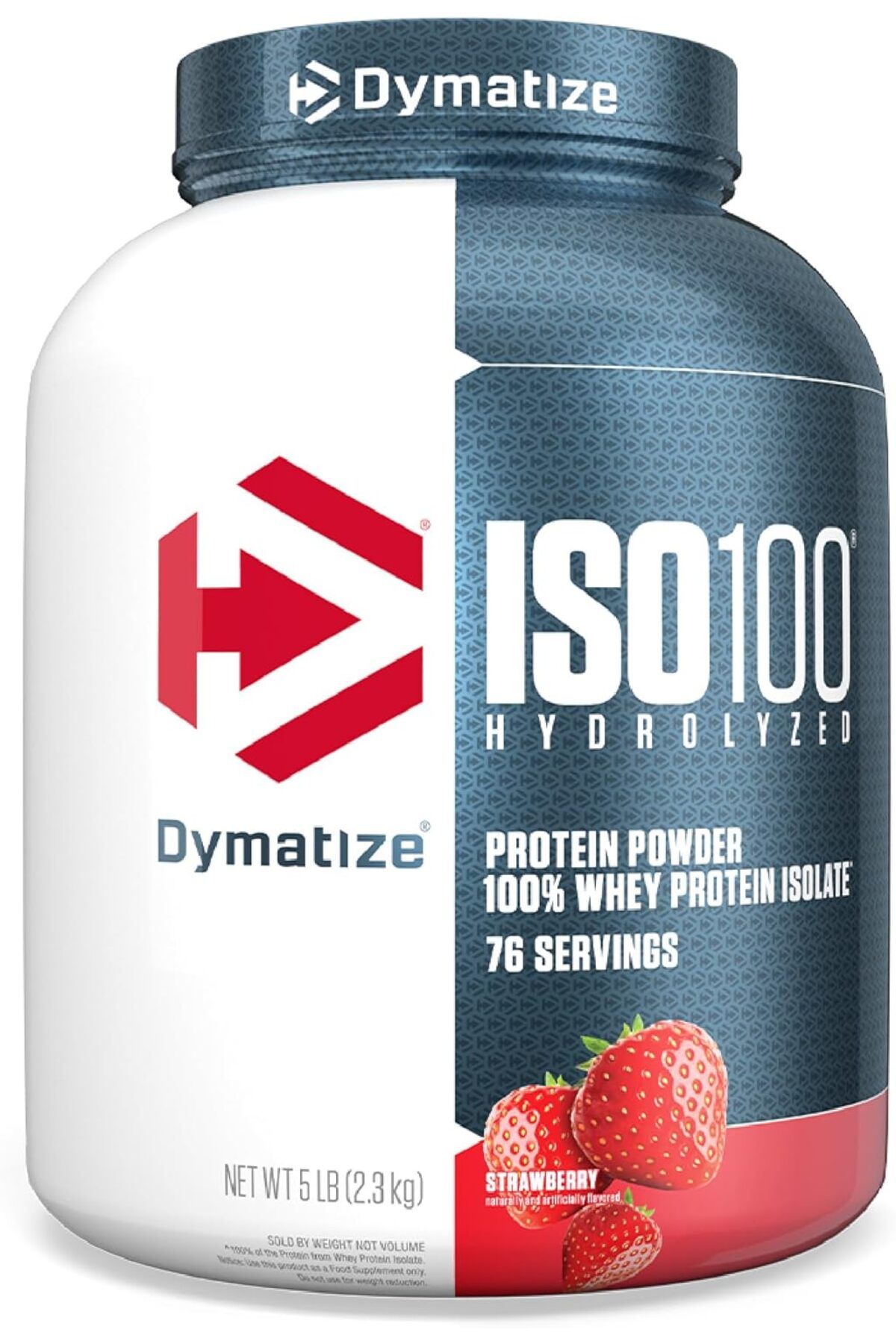 Dymatize-ISO 100 Hydrolyzed whey protein isolate, Strawberry, 5 LB 10