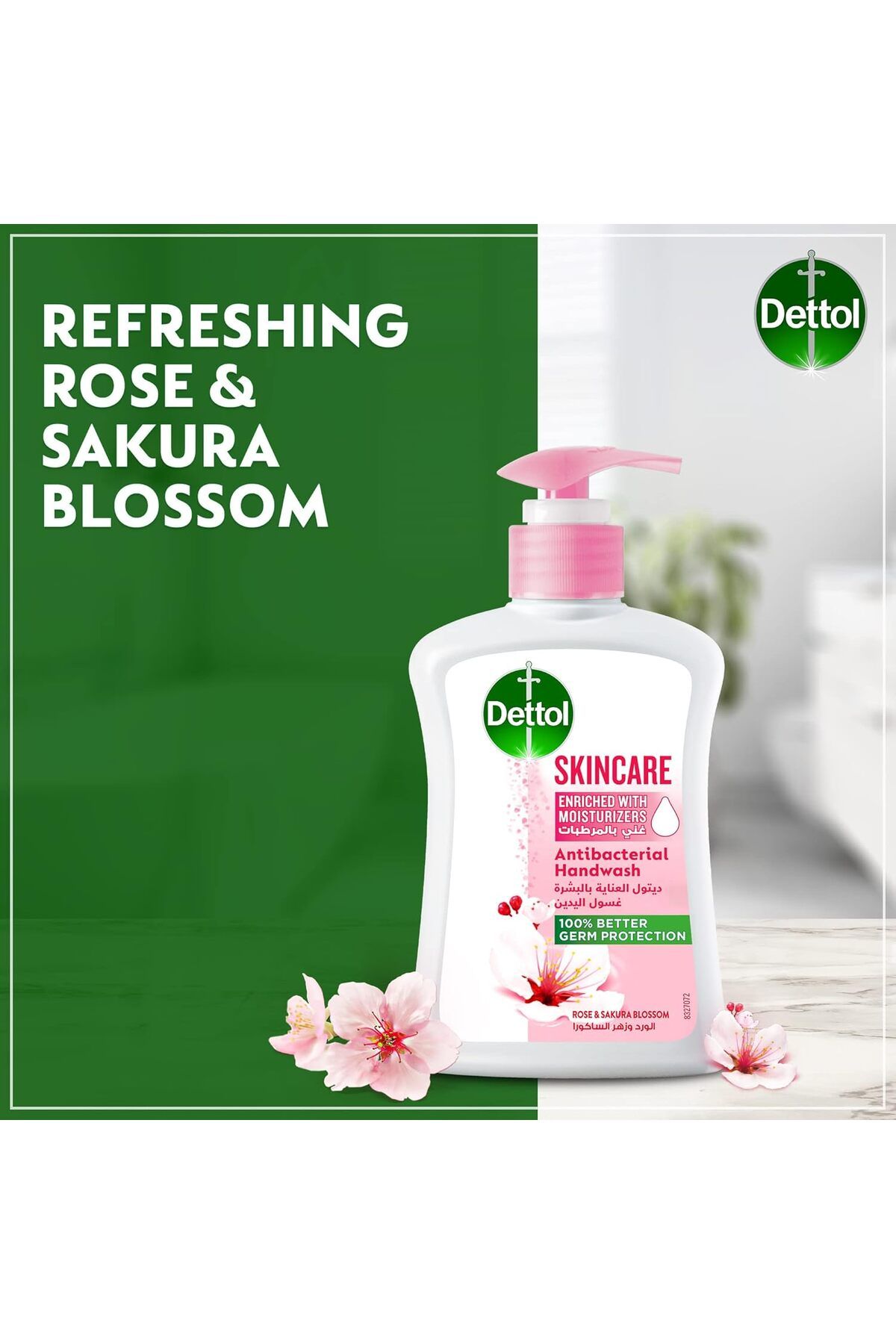 Dettol-Skincare Liquid Hand Wash Soap Pump for Effective Germ Protection & Personal Hygiene, Protect 15