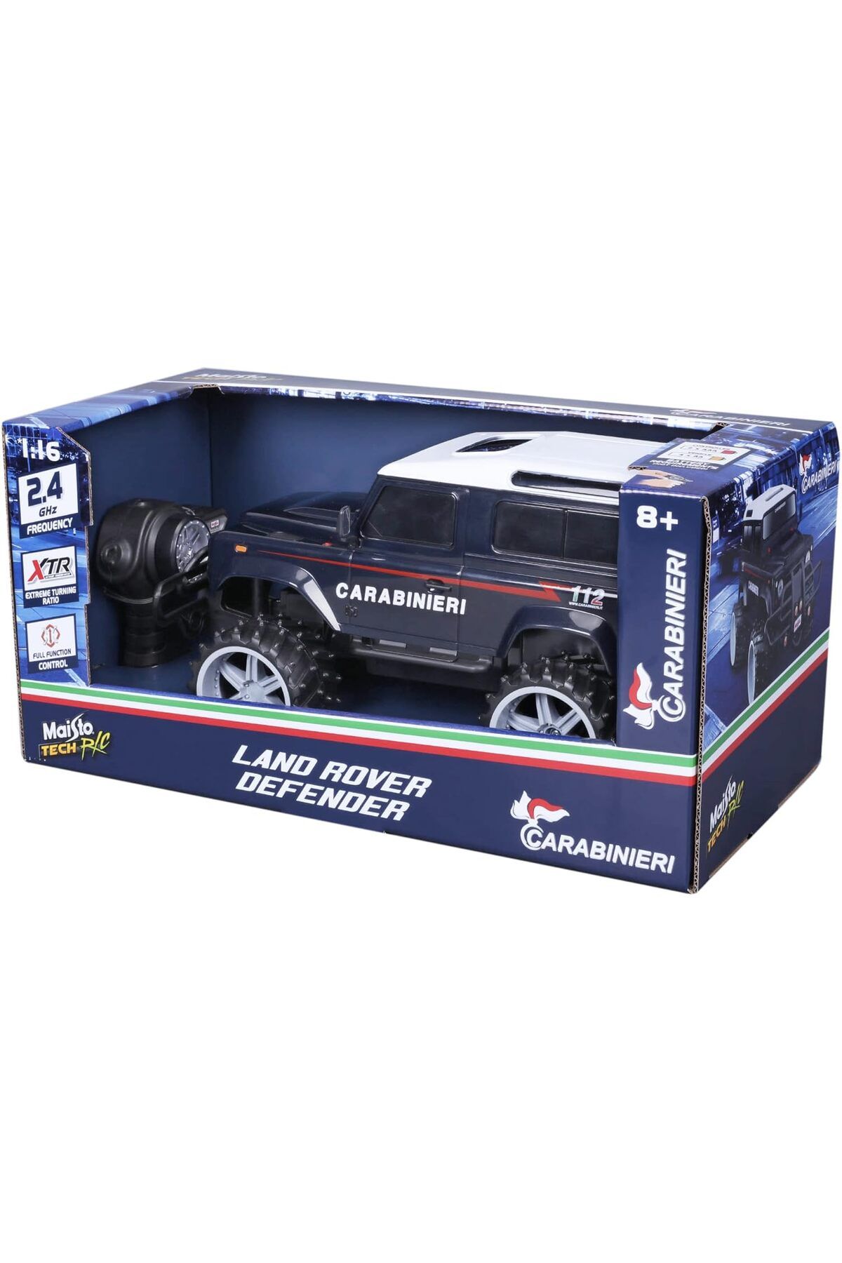 Maisto-1:16 Scale 2.4GHz Land Rover Defender Off Road Remote Control Car, Blue 2