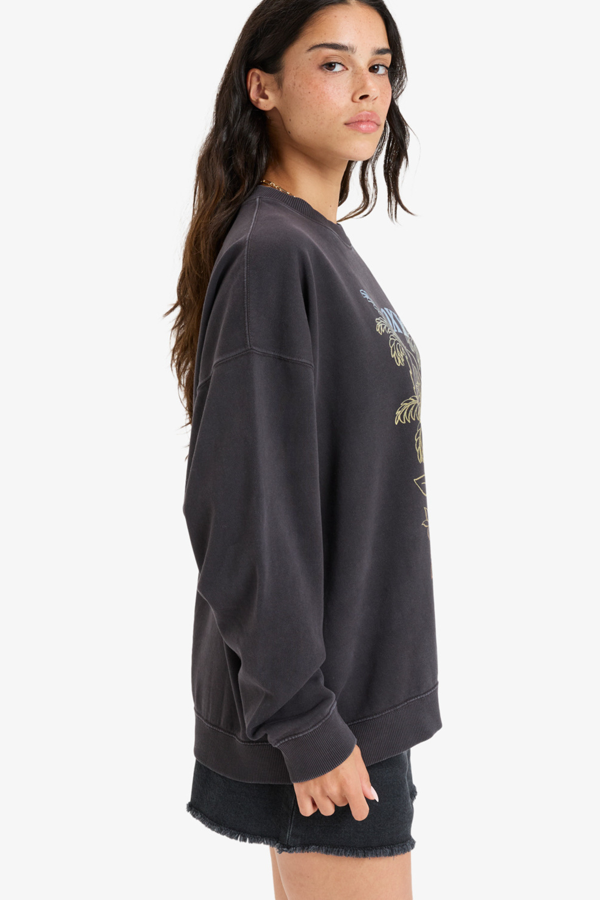 Roxy-Sweatshirt mit Rundhalsausschnitt für Damen – 55 % Algodon, 25 % recyceltes Algodon-Stoff 5