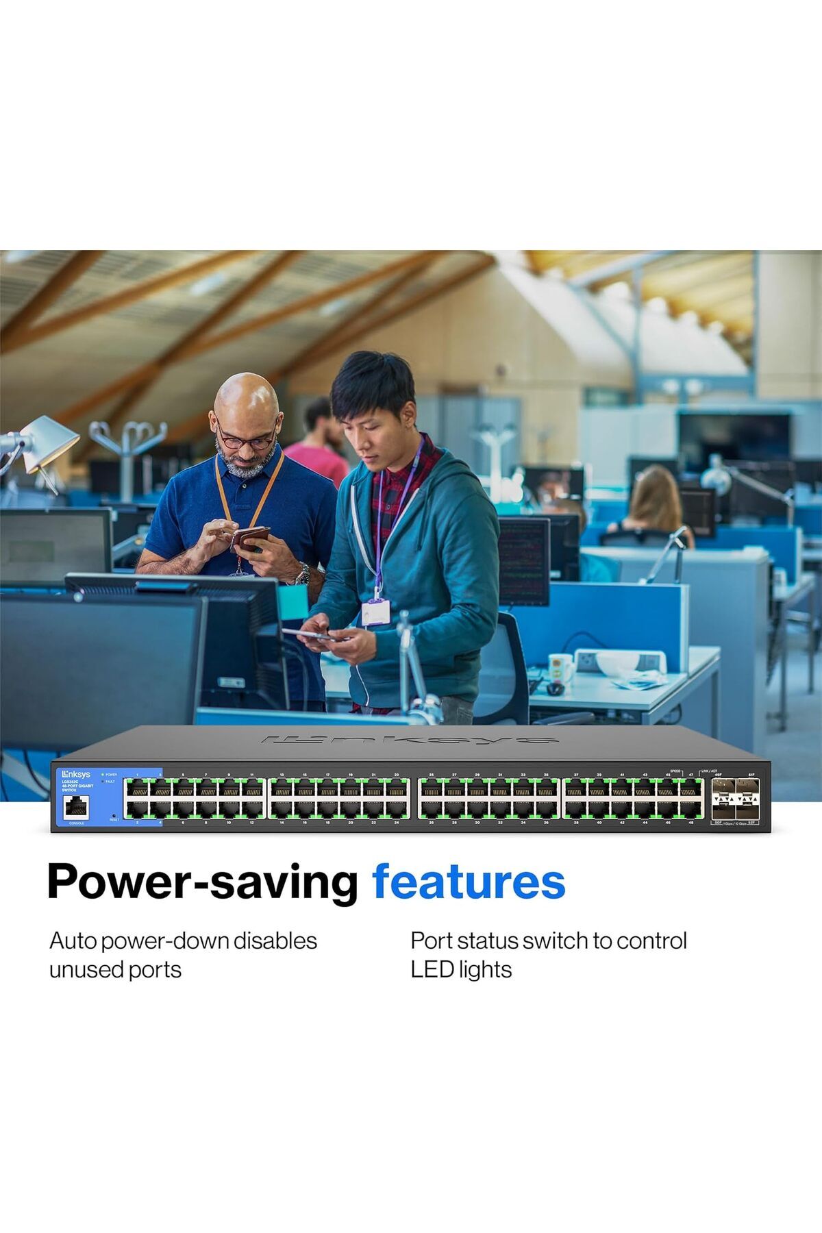 Linksys-LGS352C 48 Port Gigabit Managed Network Switch with 4 x 10G Uplink SFP+ Slots - Advanced Sec 5