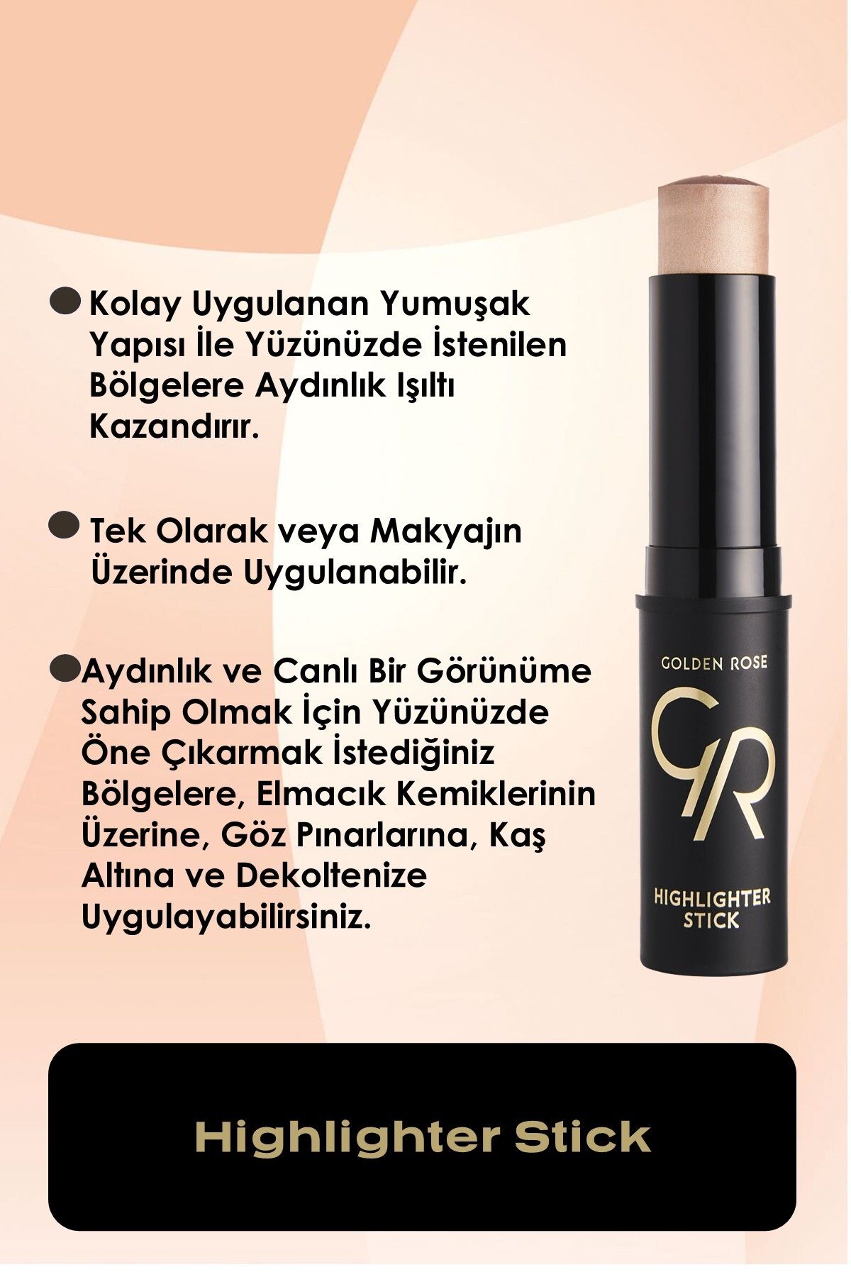هایلایتر استیک شماره: 01 طلای روشن - Stick Illuminator - 8691190070557 Golden Rose