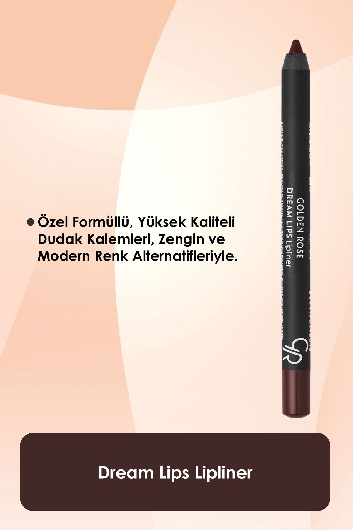خط لب Dream Lips No: 519 شکلاتی تیره - مداد لب - 8691190391195 Golden Rose