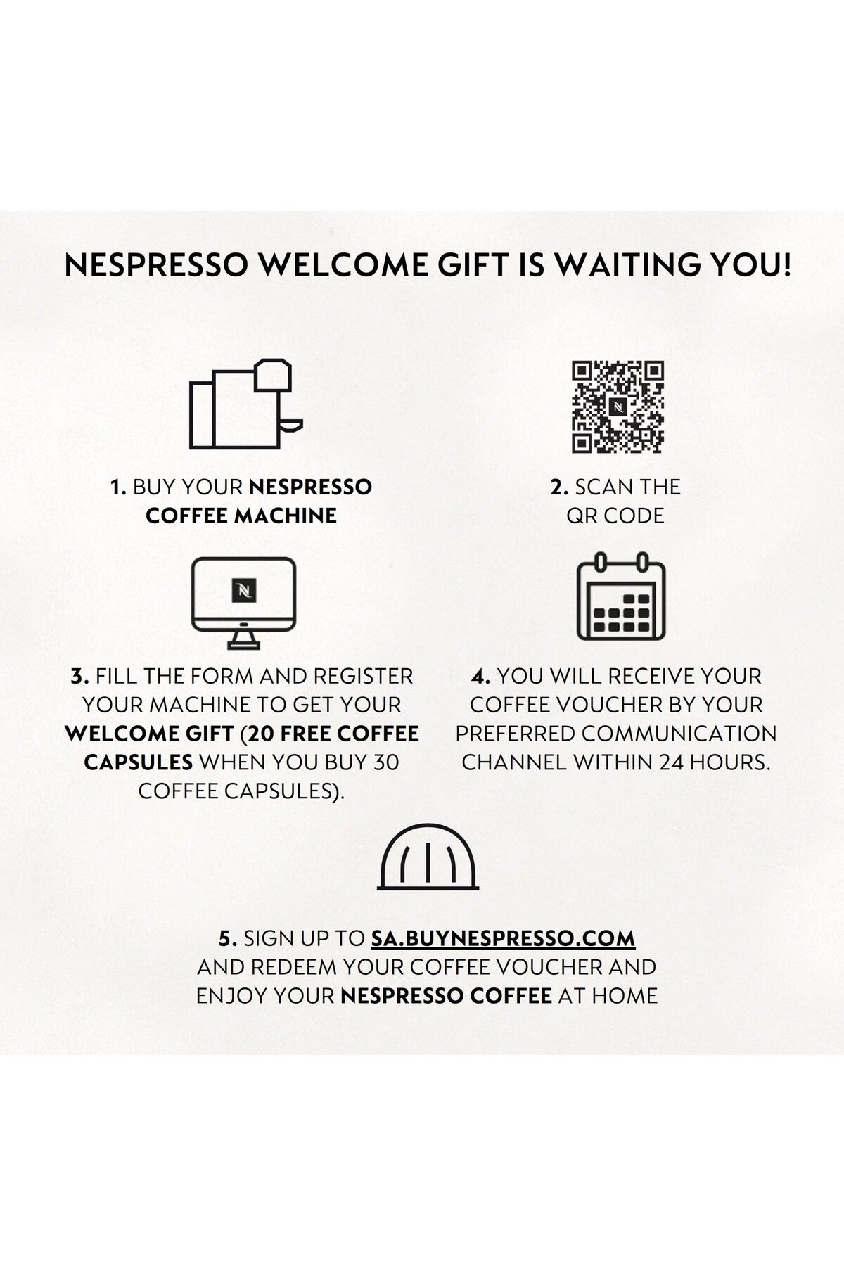 Nespresso-1500W Spill-Proof Coffee Maker 1.6 L - 2 Years Warranty 9
