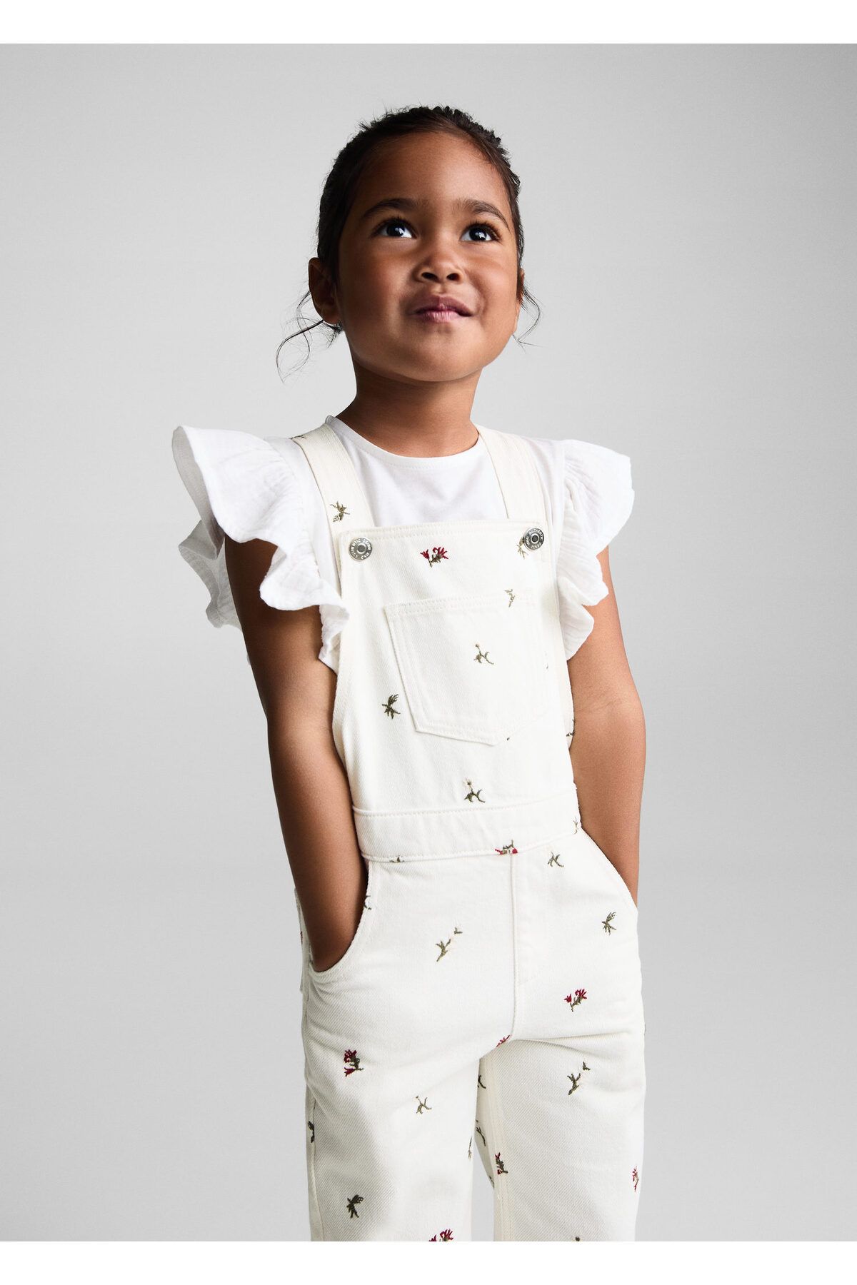 MANGO-Baby Girl Cherry White Jumpsuit 67084786 8