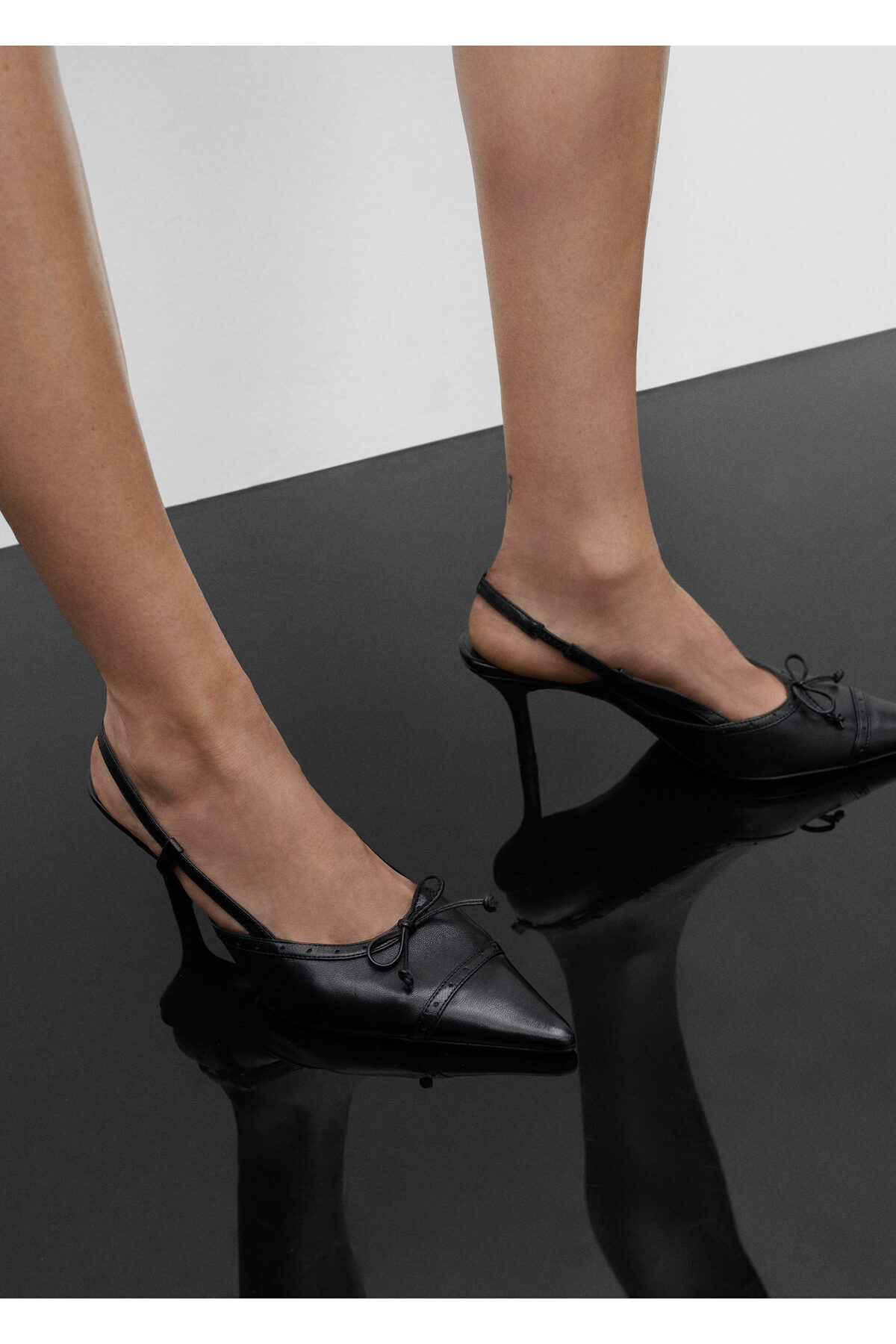 MANGO Woman-Czarne damskie klasyczne buty 67040446 5