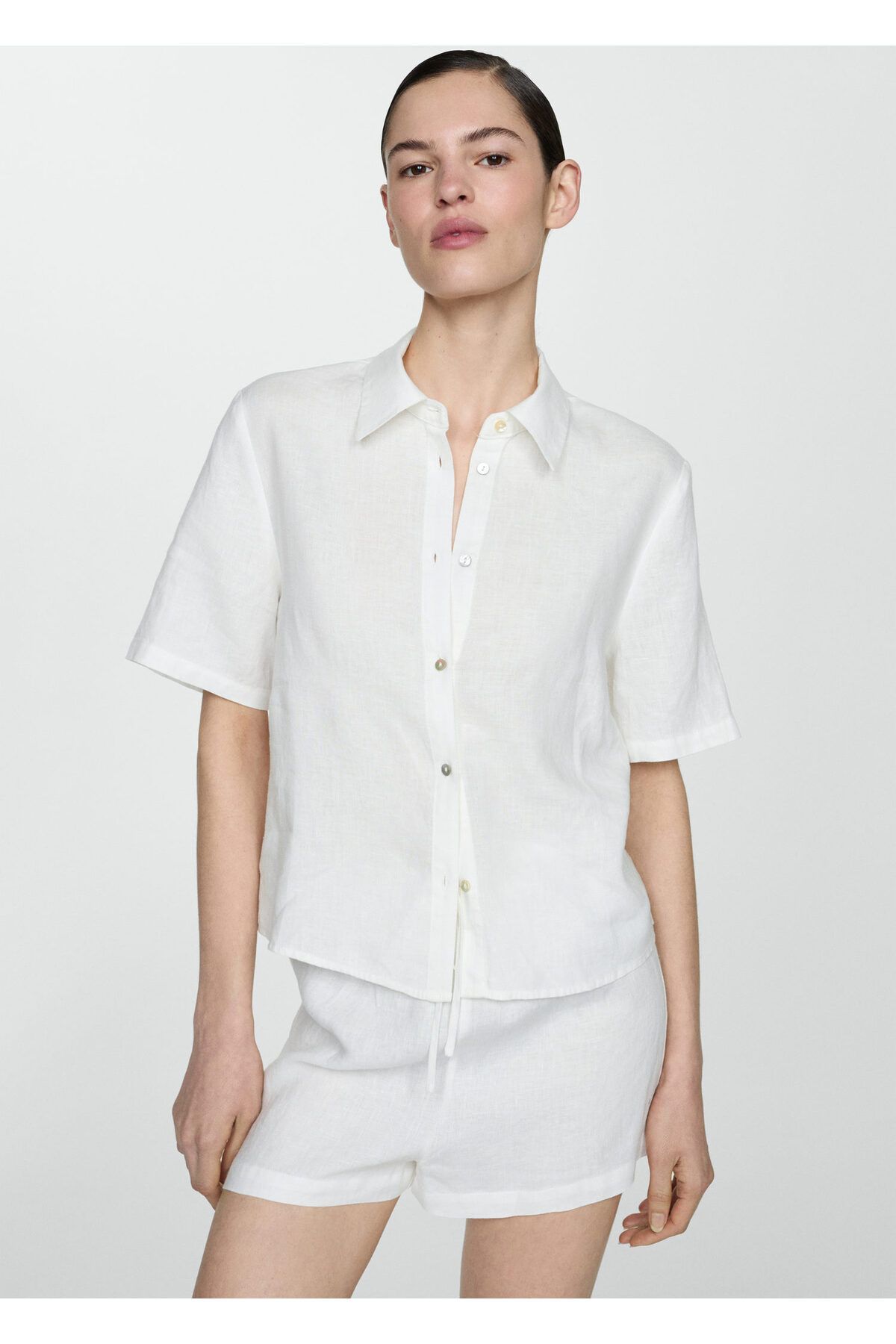 MANGO Woman-Weißes Pyjama-Oberteil für Frauen 67086042 9