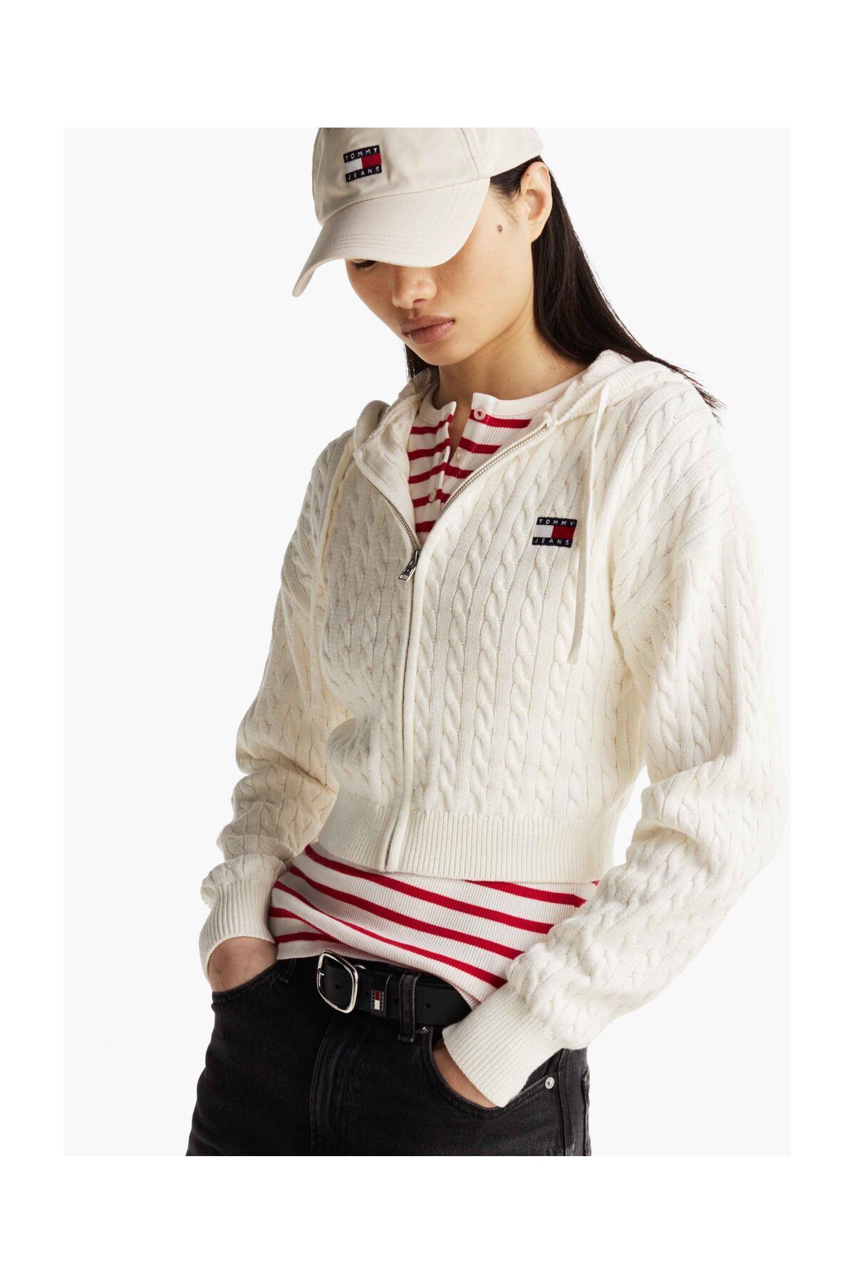 Tommy Hilfiger-TJW Badge Cabl kapucnis kapucnis - Cardigan Extensible 4