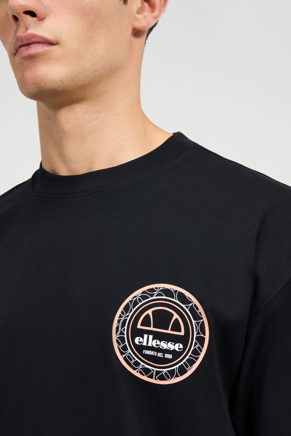 Ellesse-Czarny T-shirt męski 4