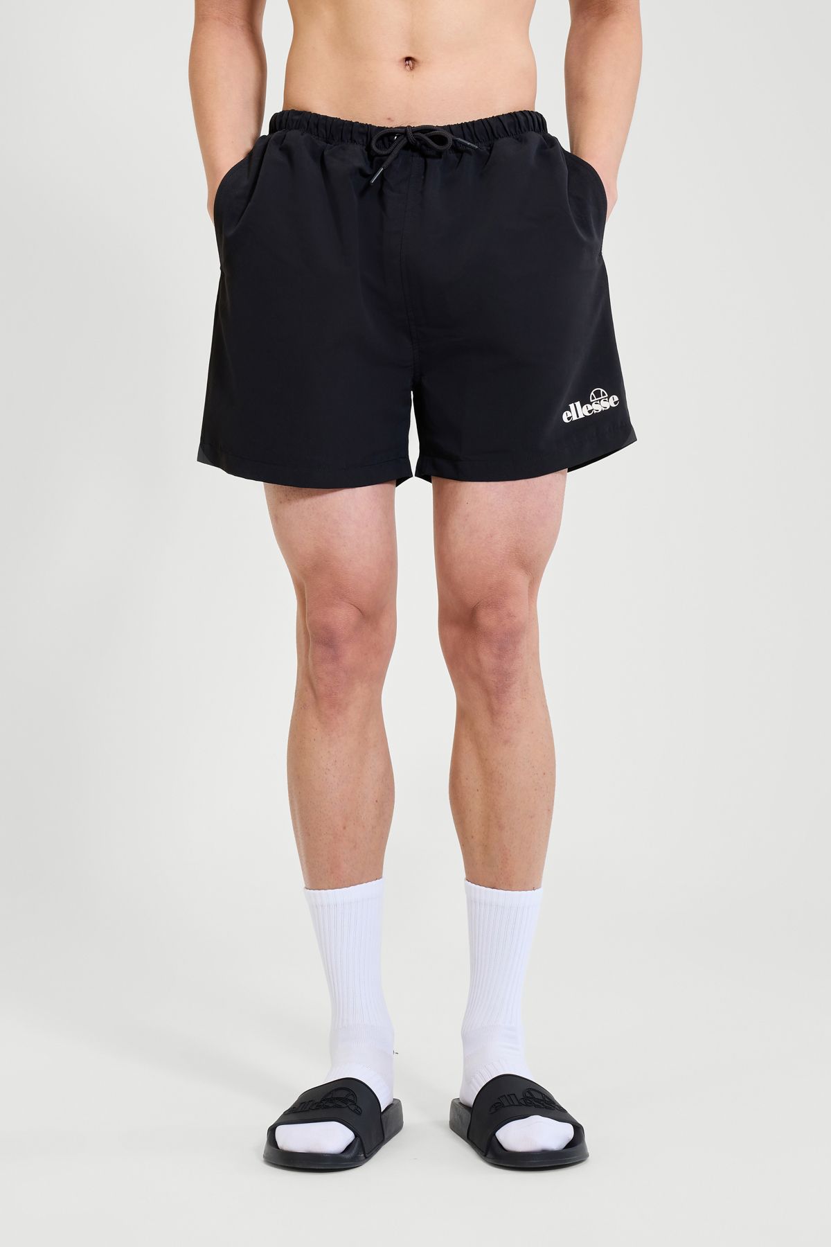 Ellesse-Męskie czarne spodenki kąpielowe 2