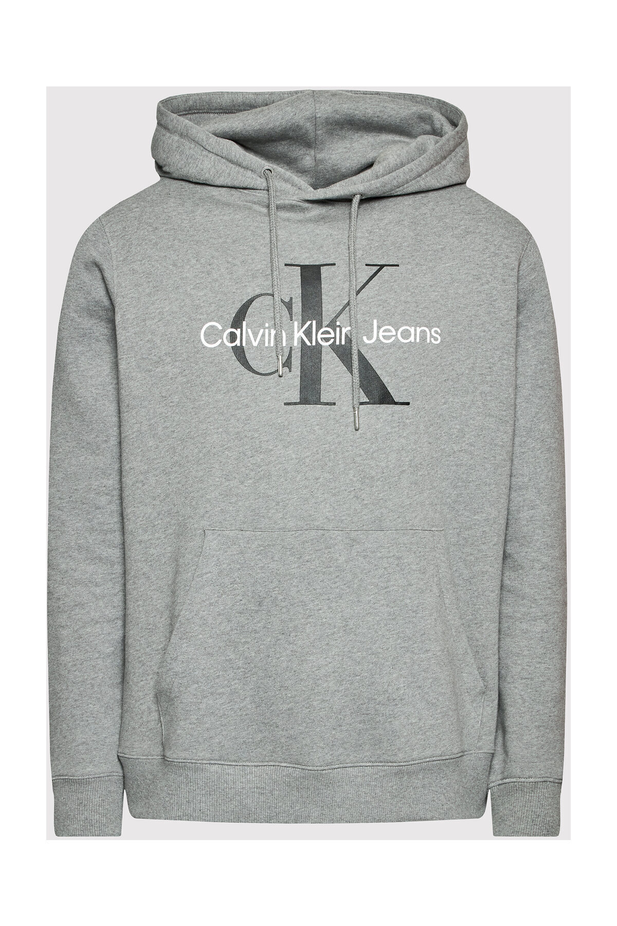 کلوین کلاین سویشرت مردانه کلاه‌دار نخی با جیب کانگورویی، سایز معمولی، J30j320934 P2d