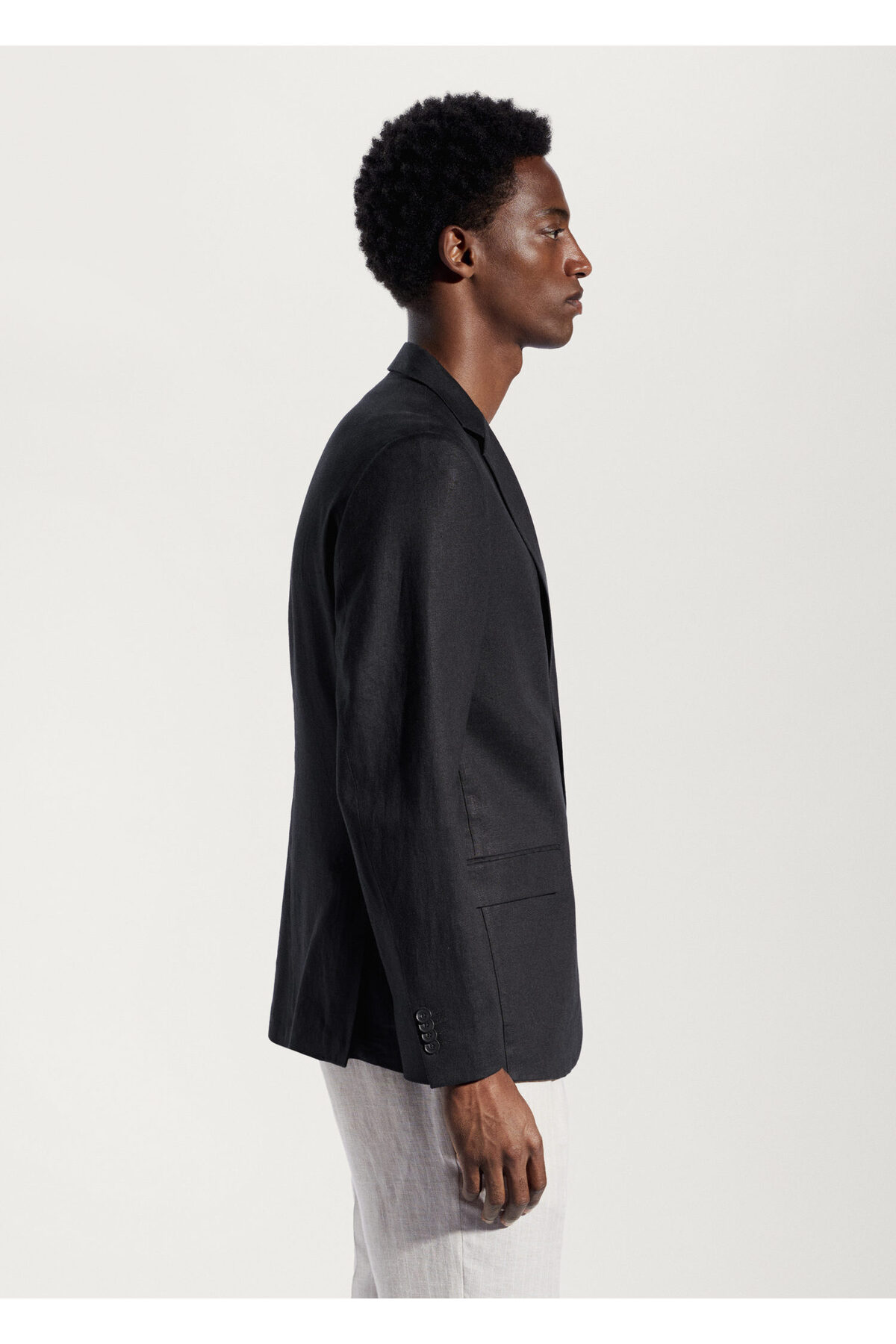 ژاکت مردانه مشکی منگو | 57930551 اورجینال - تصویر 4