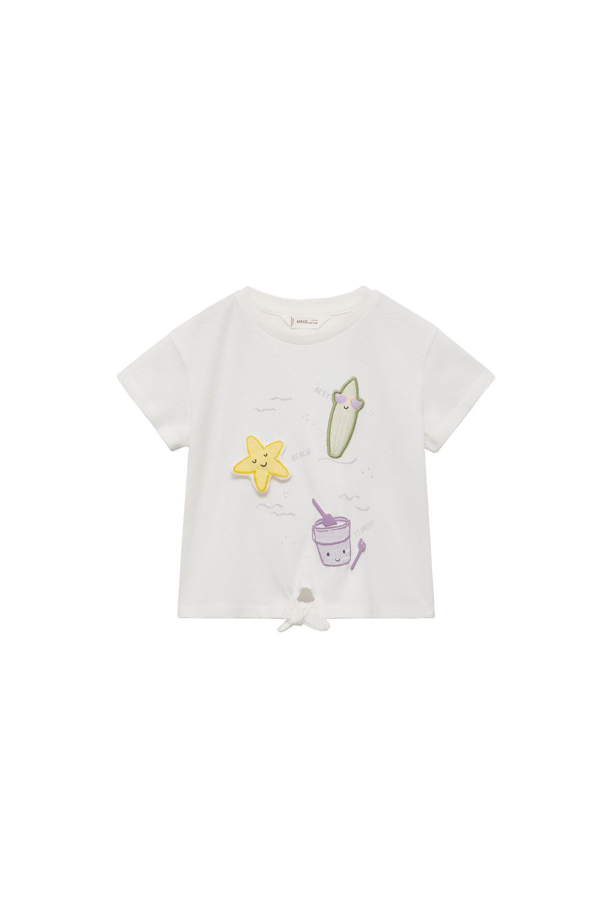MANGO-Κοριτσάκι Cherry White T-Shirt 67007951 2