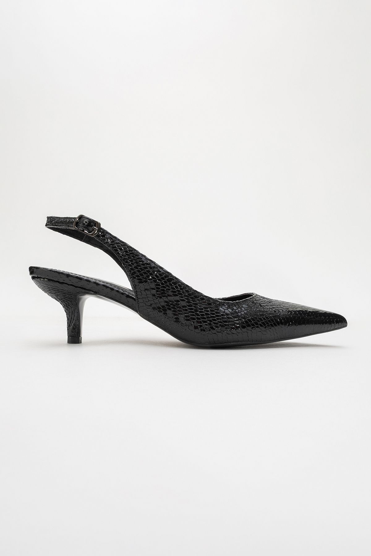 کفش پاشنه کلاسیک سیاه زنانه با الگوی های Heep luvishoes