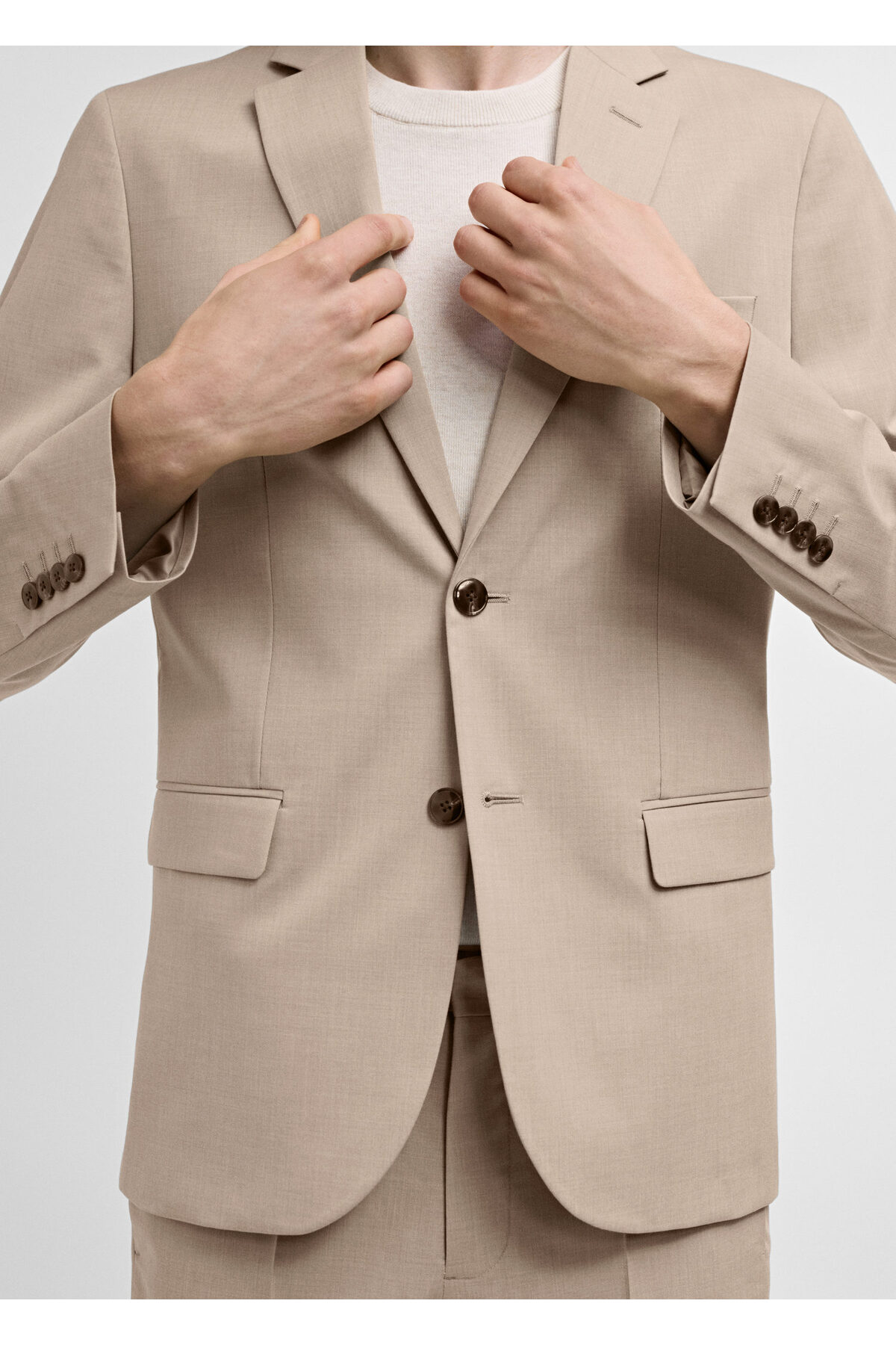 ژاکت مردانه بژ منگو | 77110578 اورجینال - تصویر 6