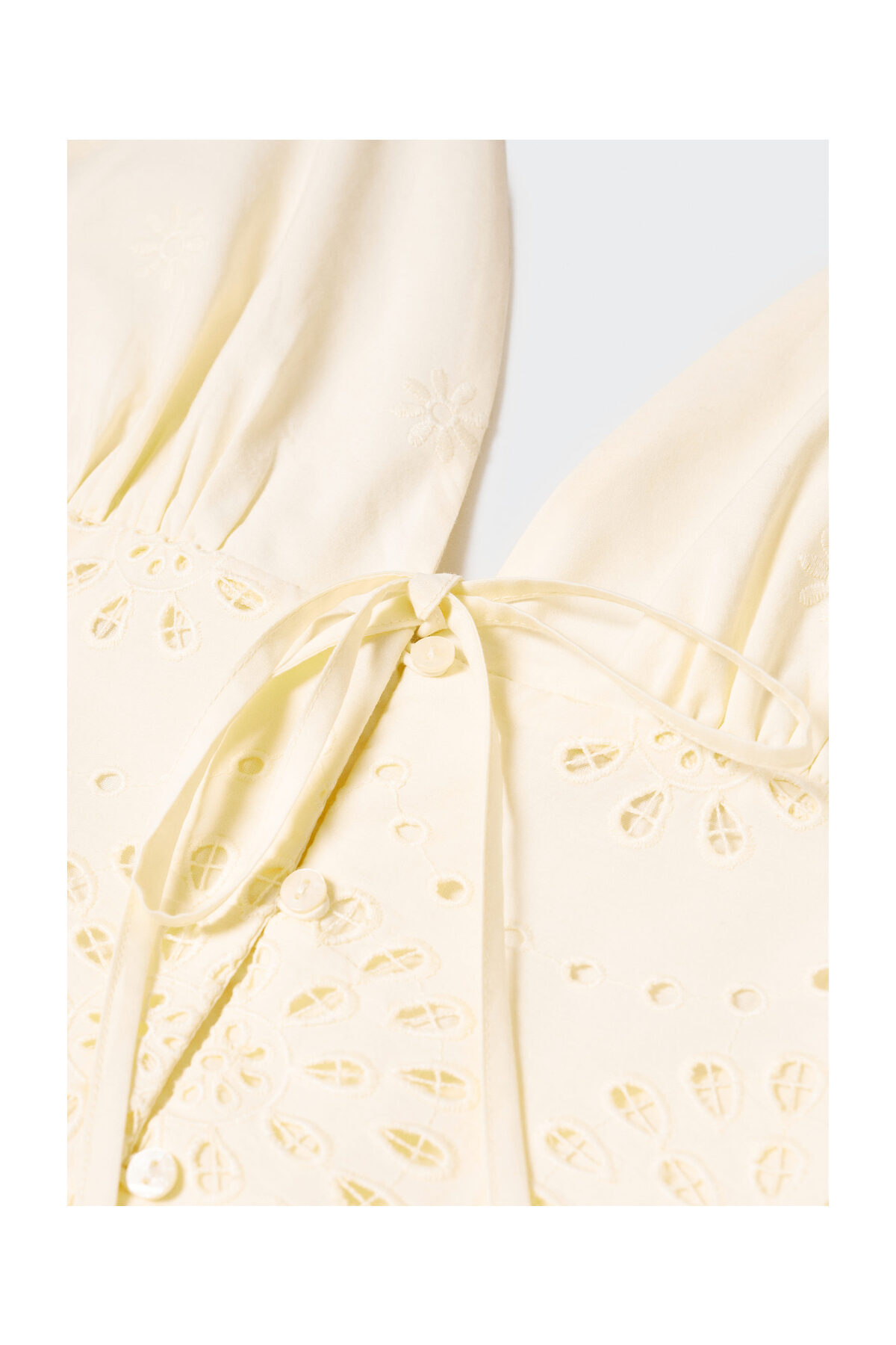 Openwork detail shirt dress