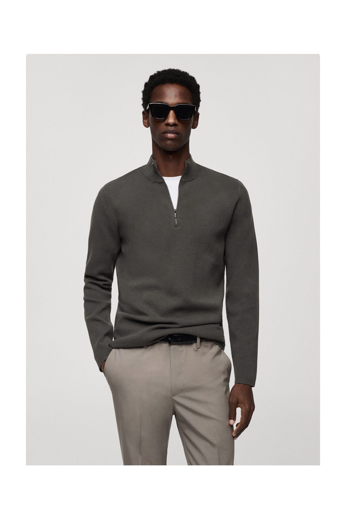MANGO Man-Zipped high collar sweater 9