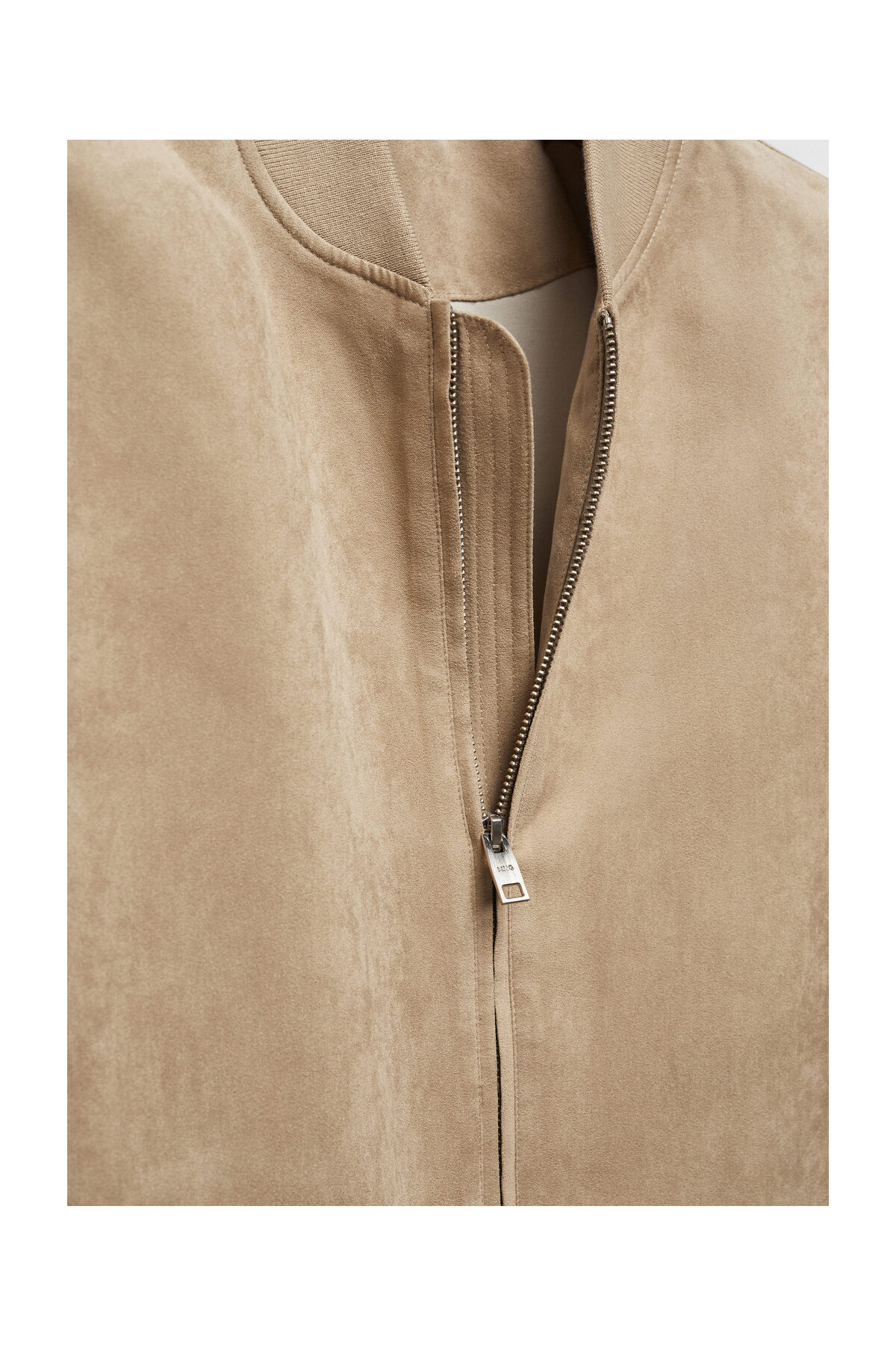 MANGO Man-Suede-effect bomber jacket 5