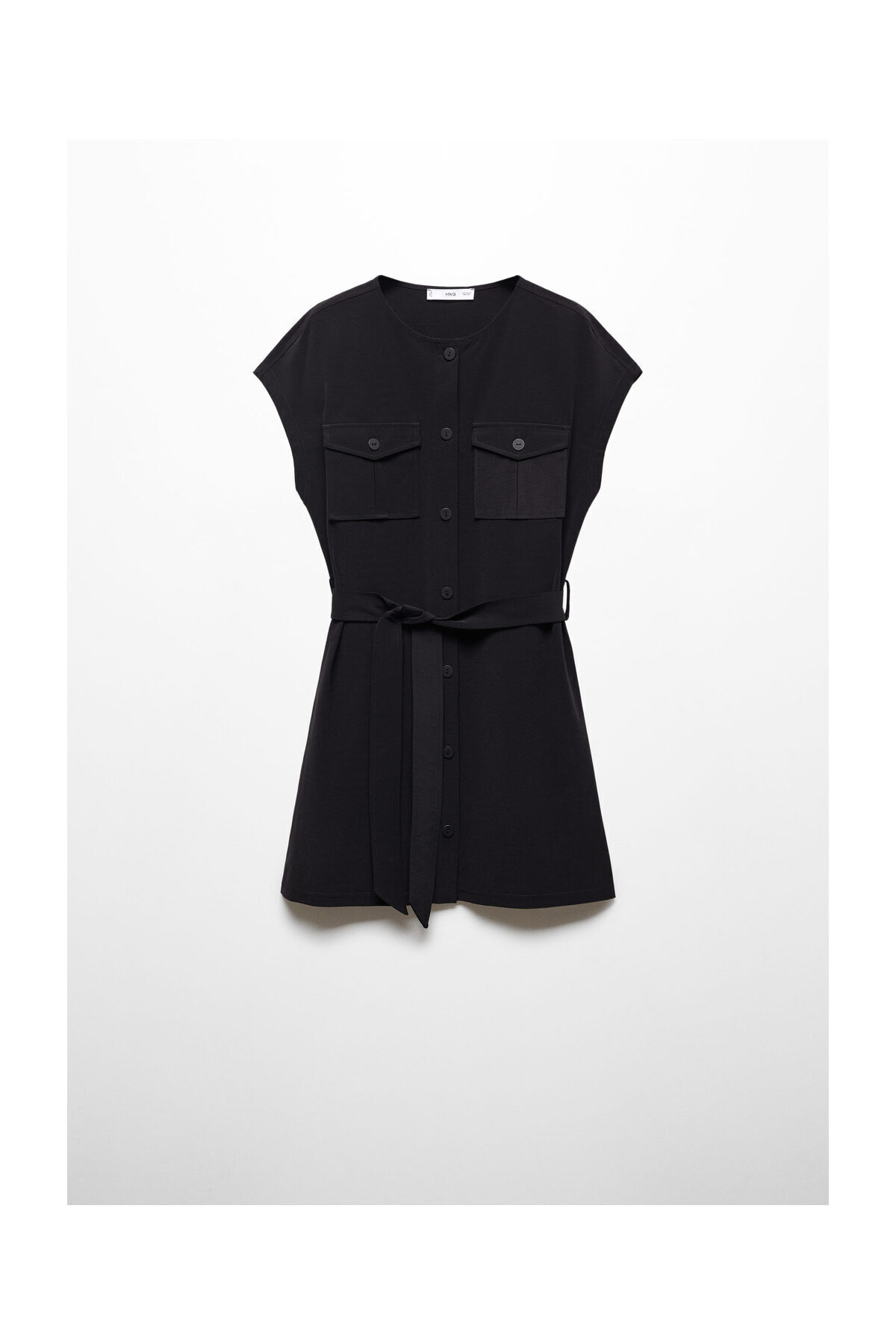 MANGO Woman-Rochie cu buzunare si detaliu fundita 1