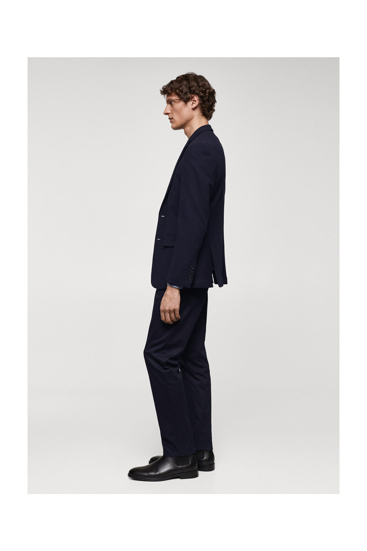 MANGO Man-Structured slim fit cotton blazer 4