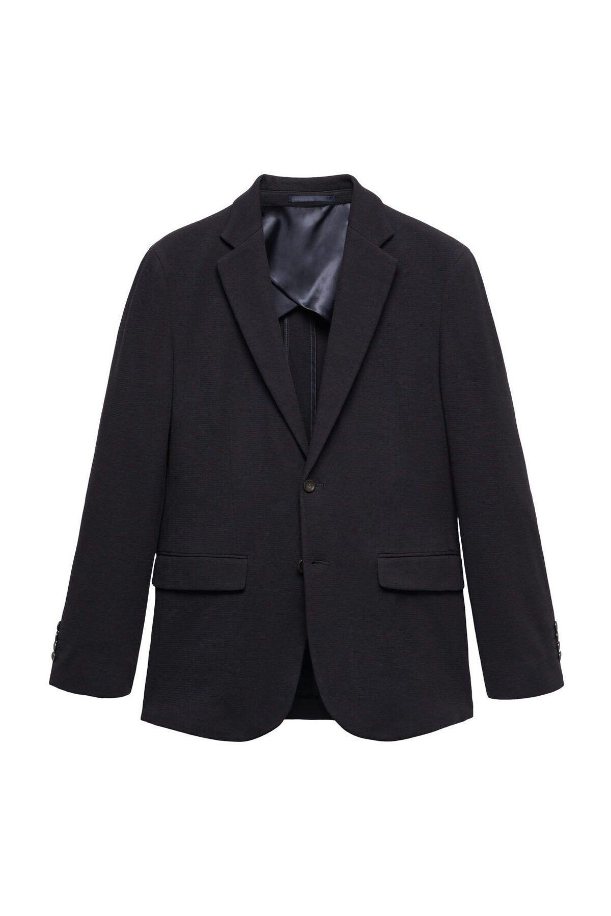 MANGO Man-Structured slim fit cotton blazer 2