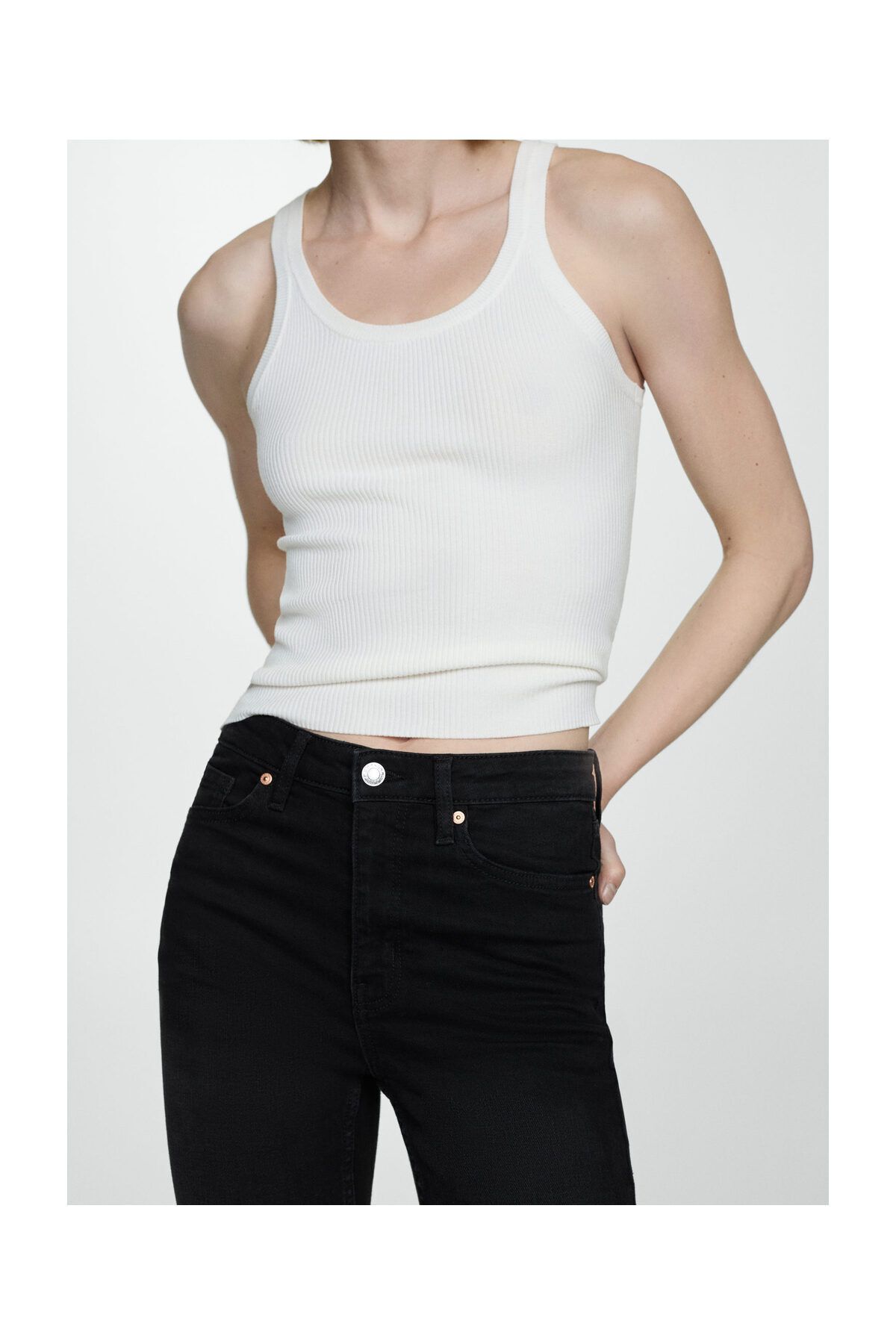 High-rise skinny jeans