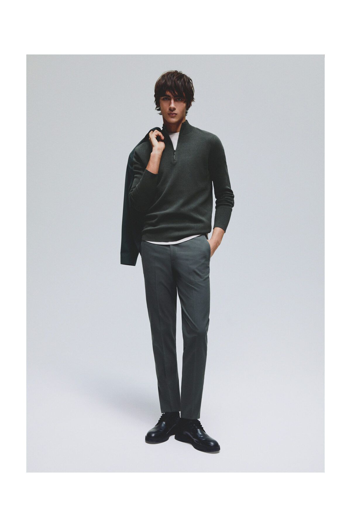 MANGO Man-Zipped high collar sweater 5