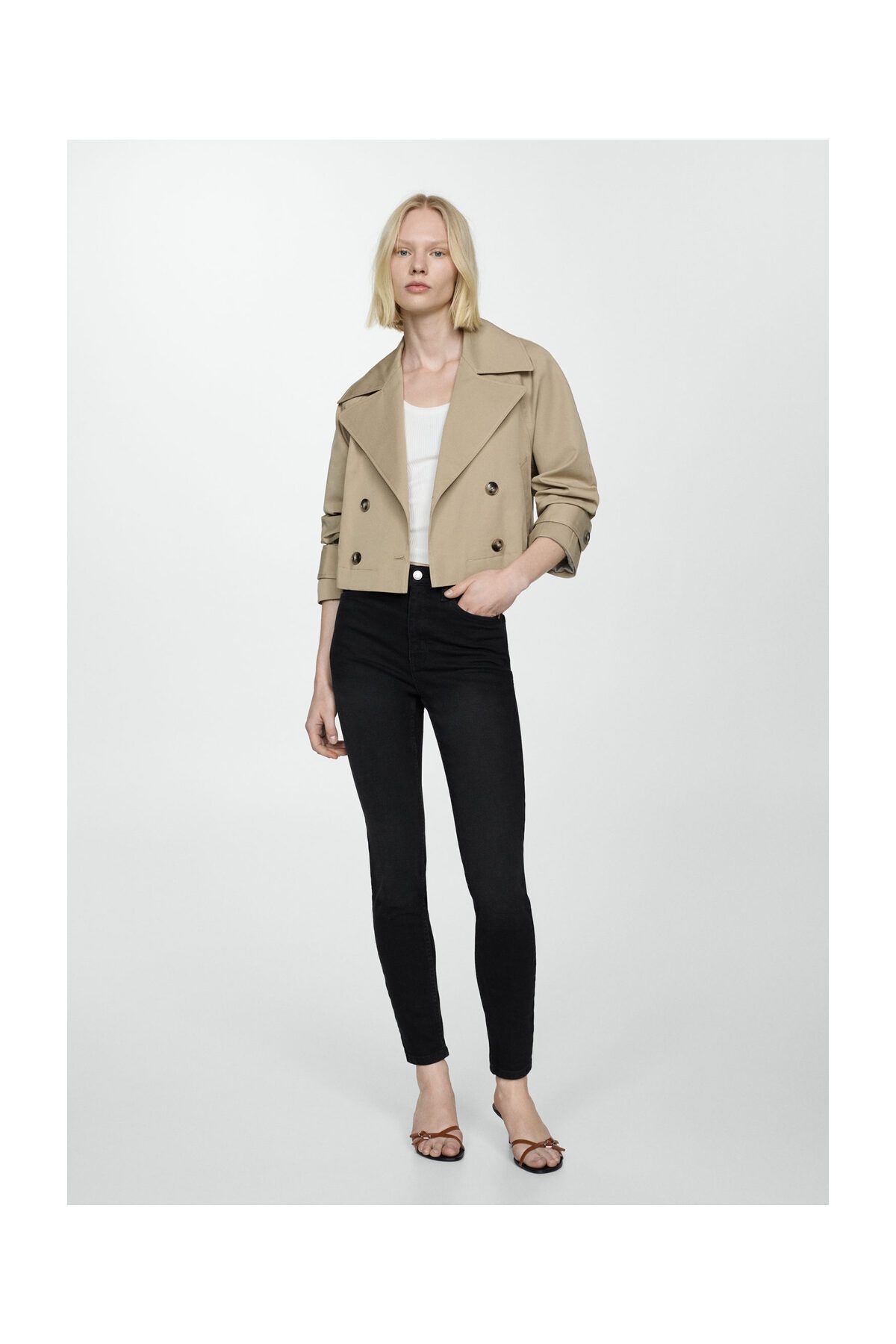 High-rise skinny jeans
