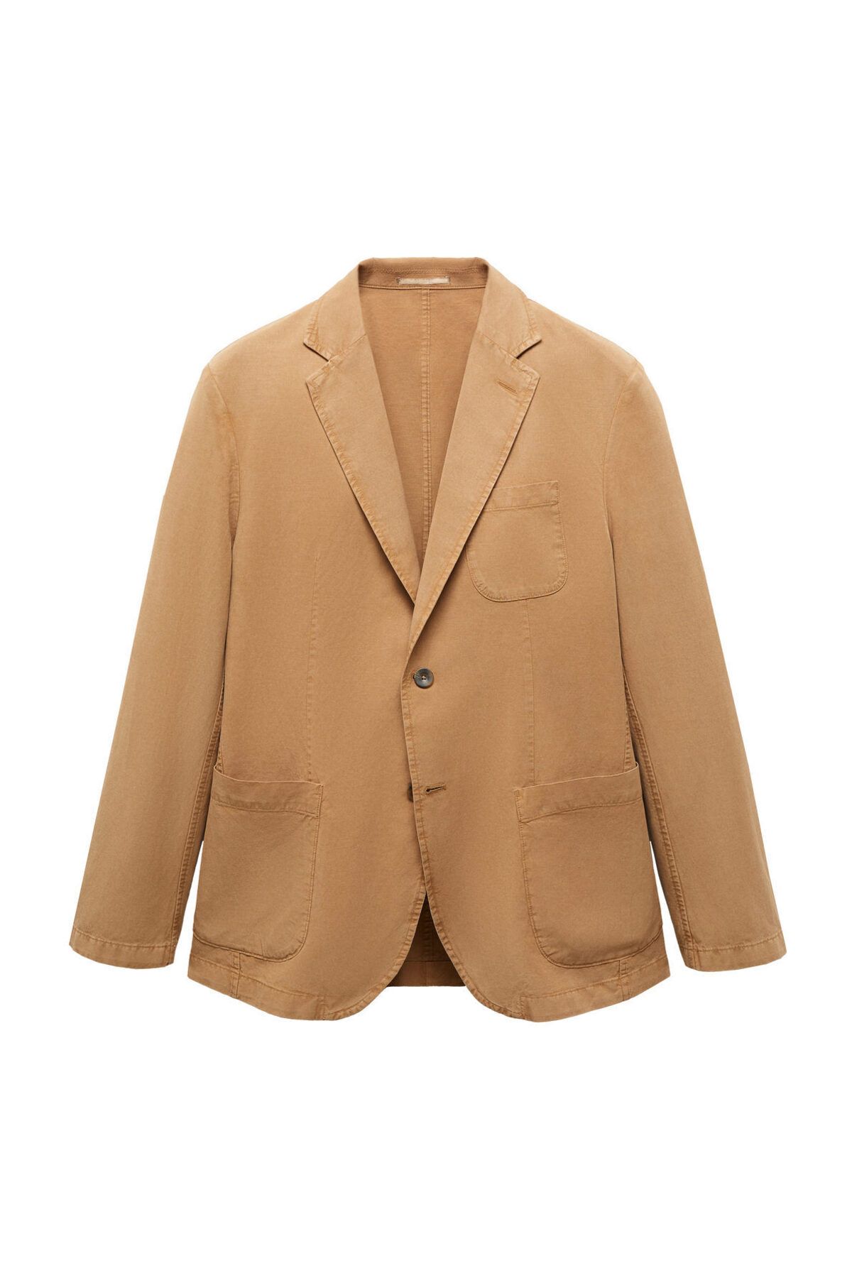 MANGO Man-Slim fit lněný blejzr ze směsi bavlny 2