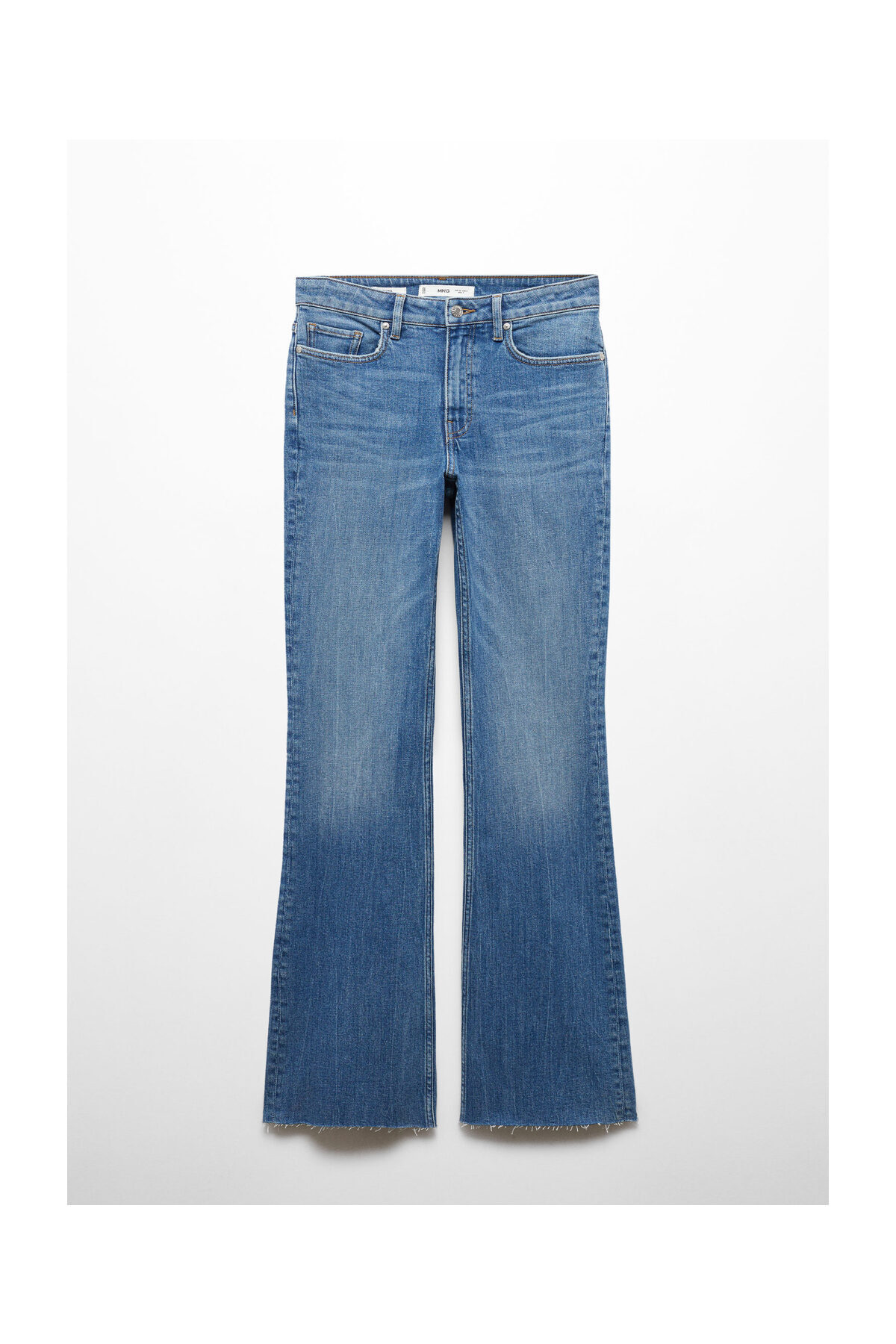 MANGO Woman Jeansy dzwony ze średnim stanem