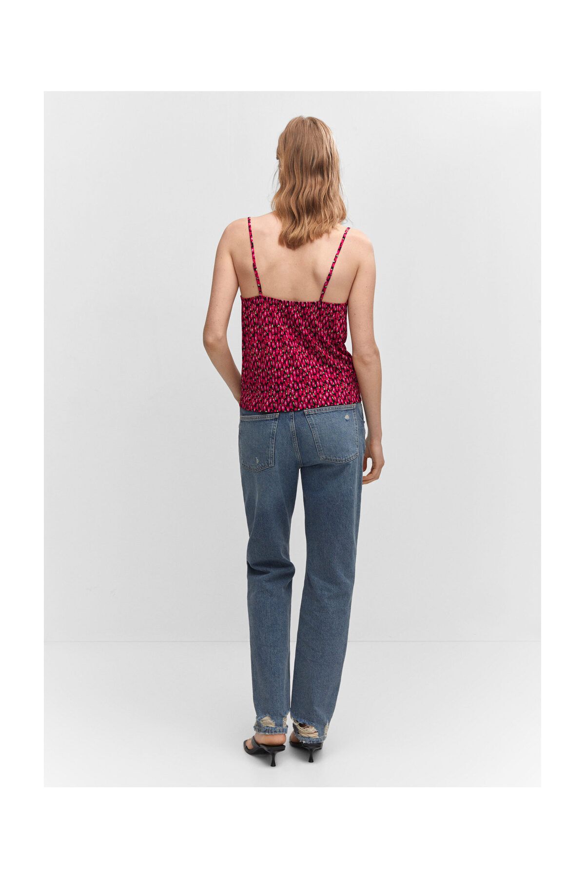 MANGO Woman-Print ruched top 6
