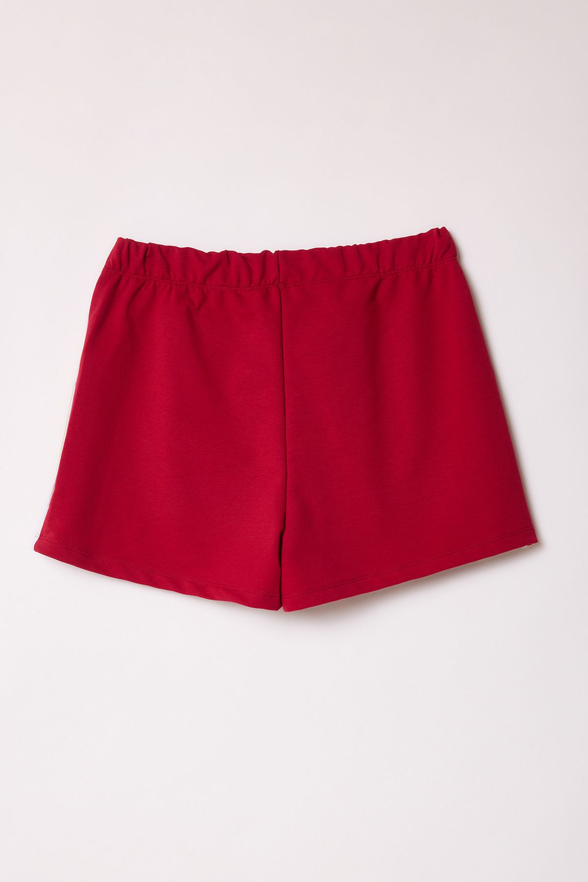 Trendyolmilla  Bordo Renk Bloklu Mini Esnek Örme Şort & Bermuda TWOSS25SR00063 - Görsel 7