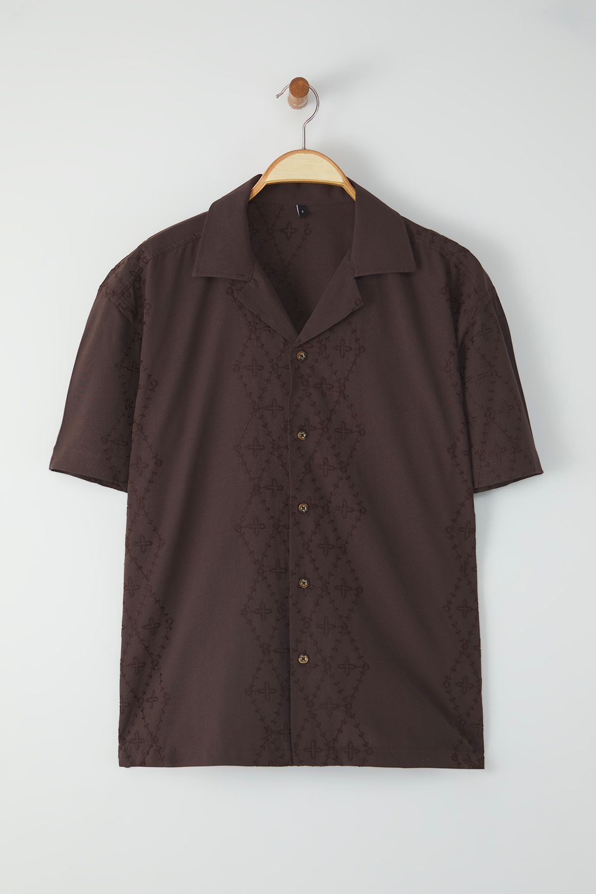 Trendyol Collection-Brown Oversize Shirt Tmnss25Go00049 1